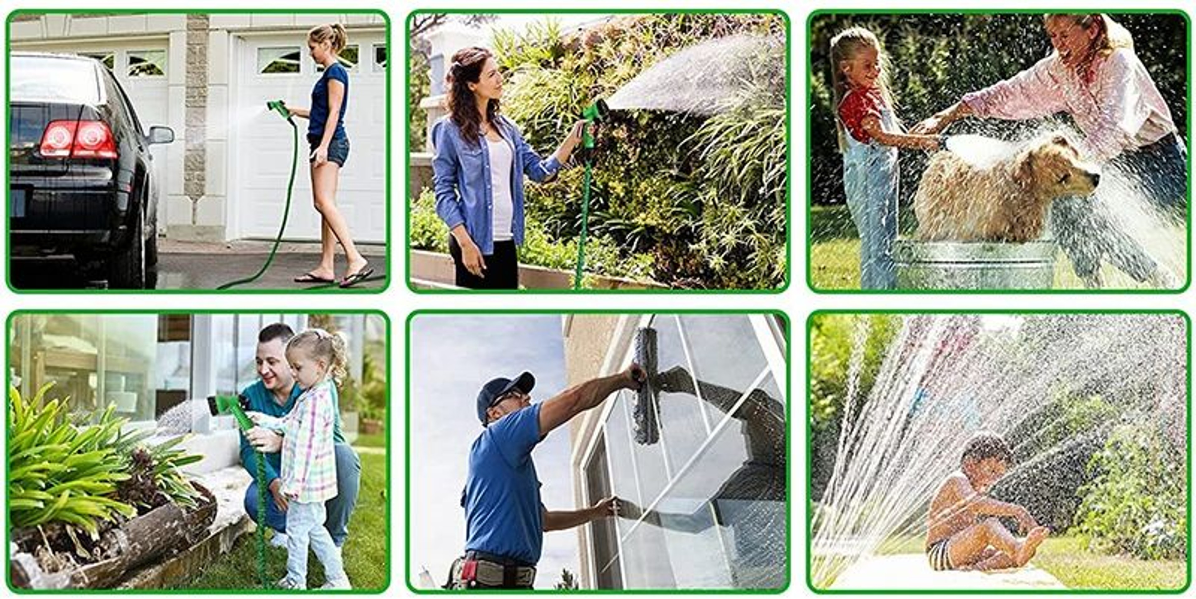Expandable Garden Hose 25200 Ft W HighPressure Spray Nozzle  Lightweight Magic Water Pipe For Car W 13