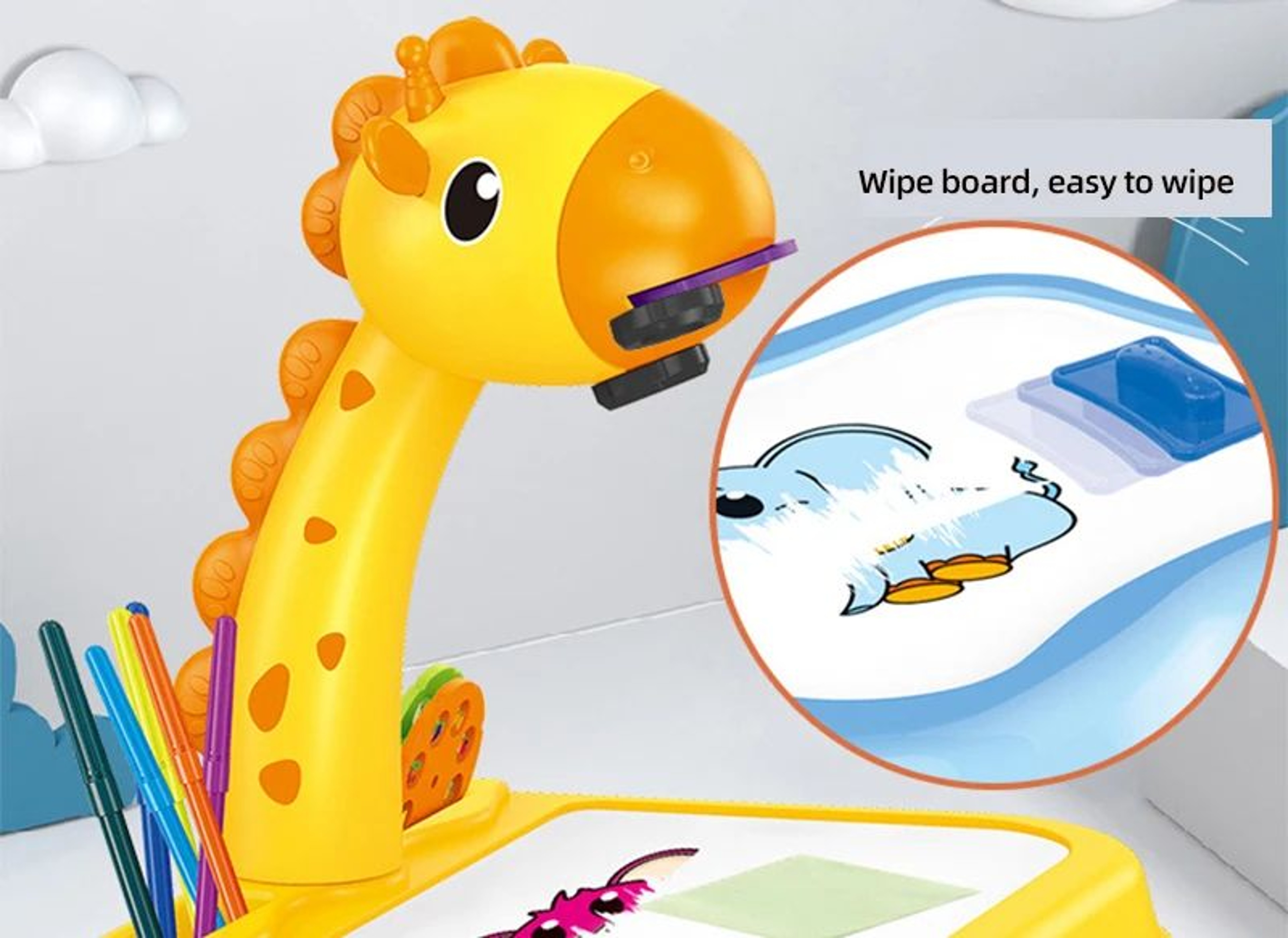 Kids LED Projector Drawing Table  Trace  Paint Art Desk Set Educational Learning Board Toy For Todd 14