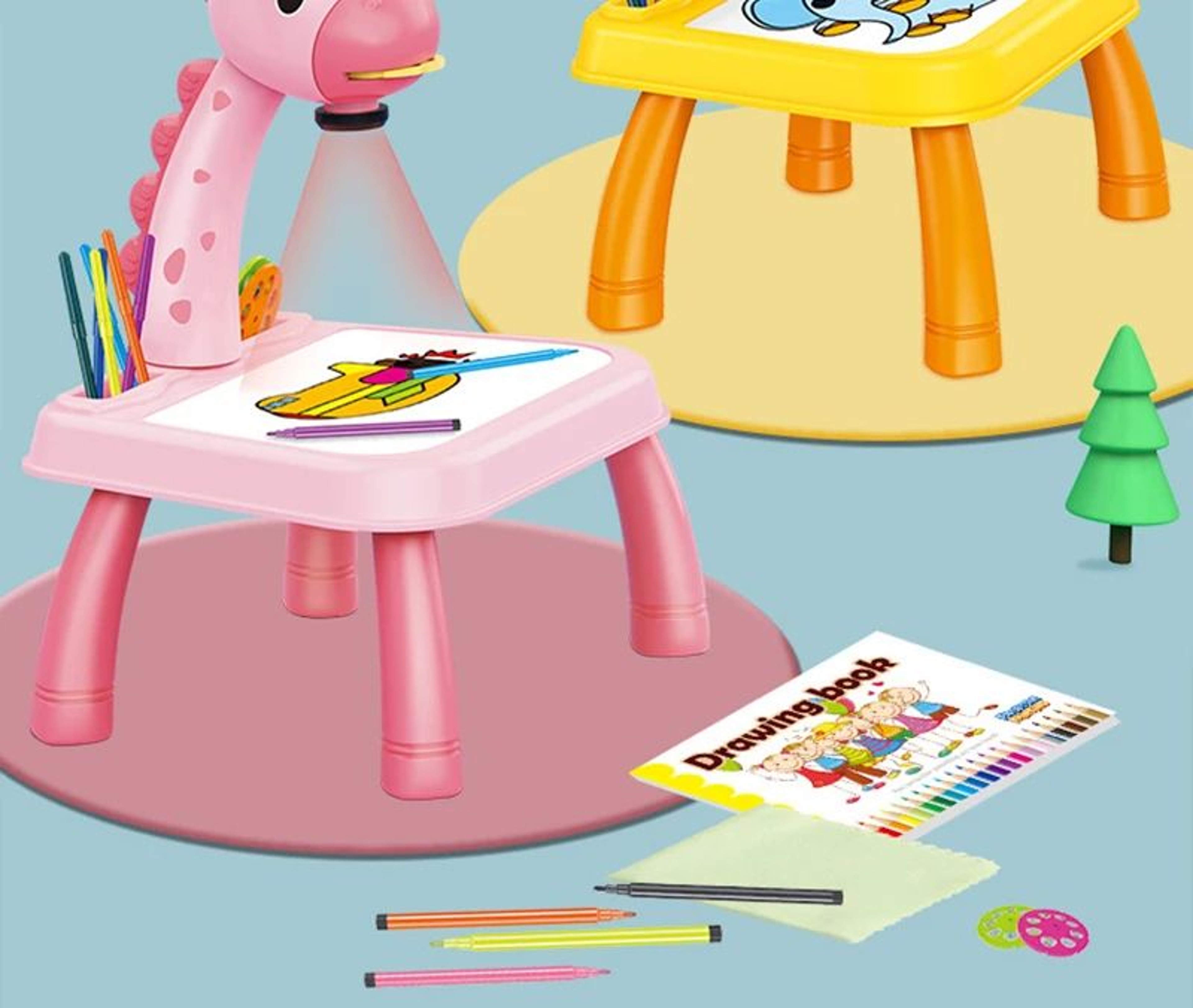 Kids LED Projector Drawing Table  Trace  Paint Art Desk Set Educational Learning Board Toy For Todd 8