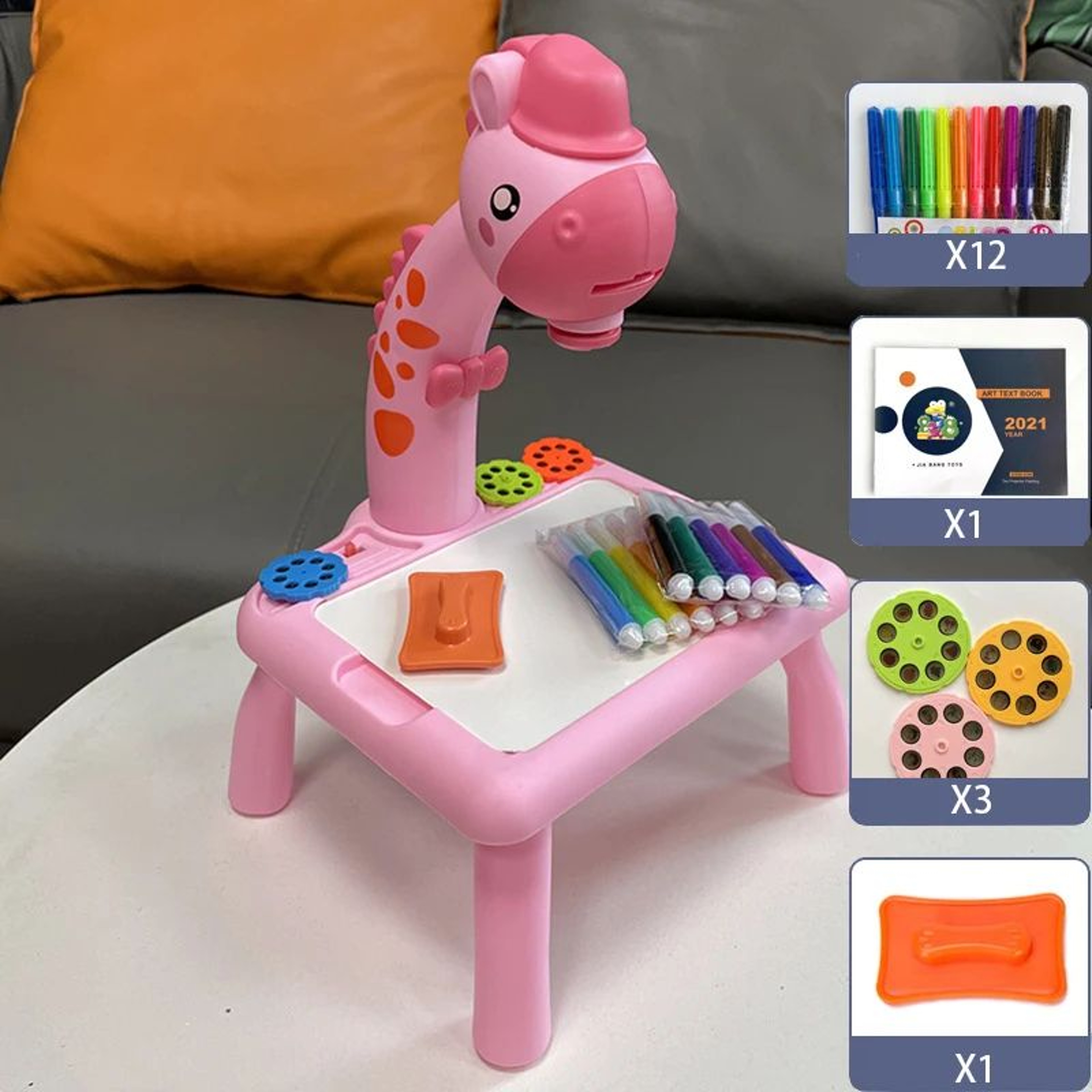 Kids LED Projector Drawing Table  Trace  Paint Art Desk Set Educational Learning Board Toy For Todd 18