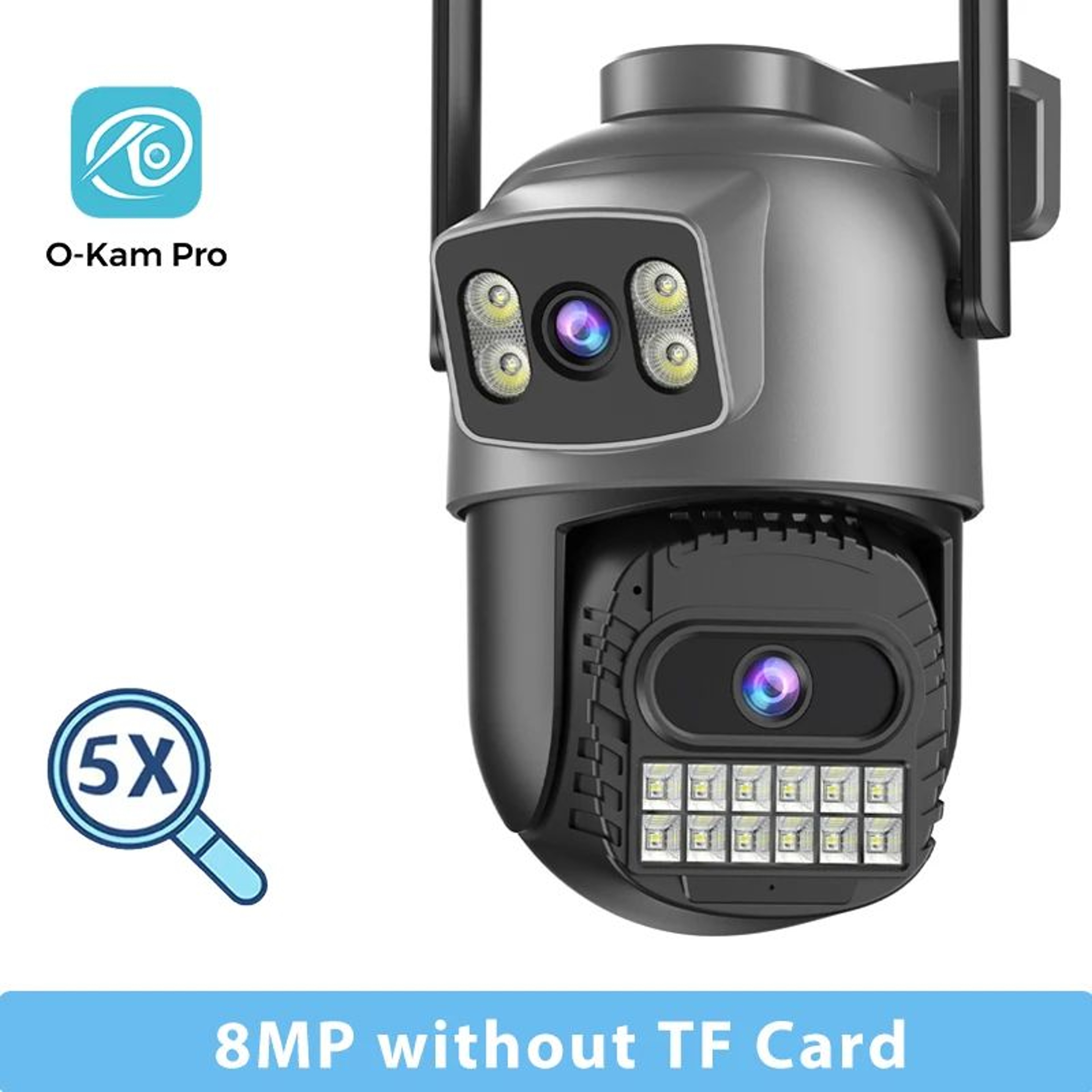 BESDER 15MP WiFi PTZ Outdoor Security Camera  Dual Screen TriLens 10X Zoom Color Night Vision IP66  6