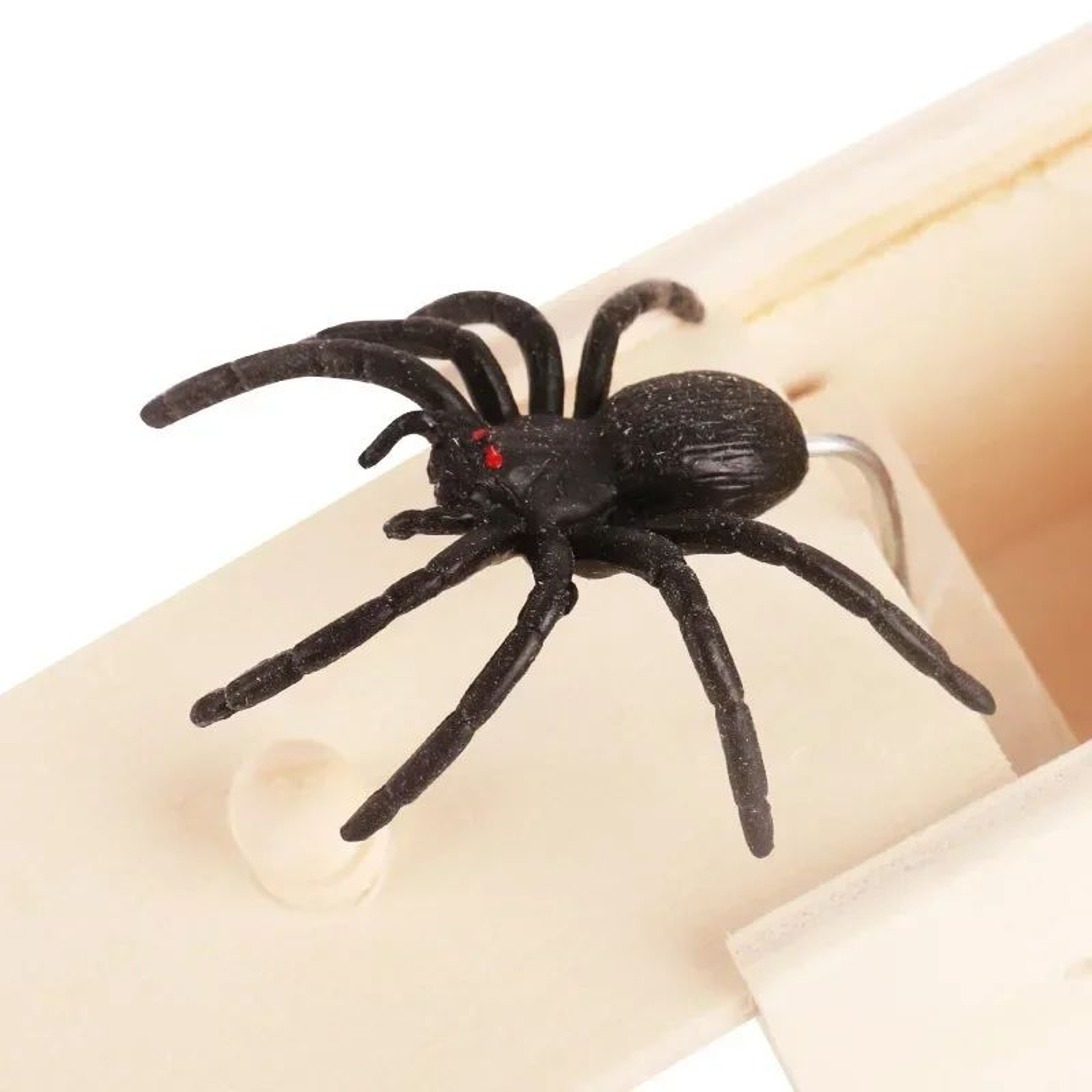 Wooden Spider Scare Prank Box  Hidden Jump Trick Gift Funny Halloween Horror Party Gag Toy For Kids 4