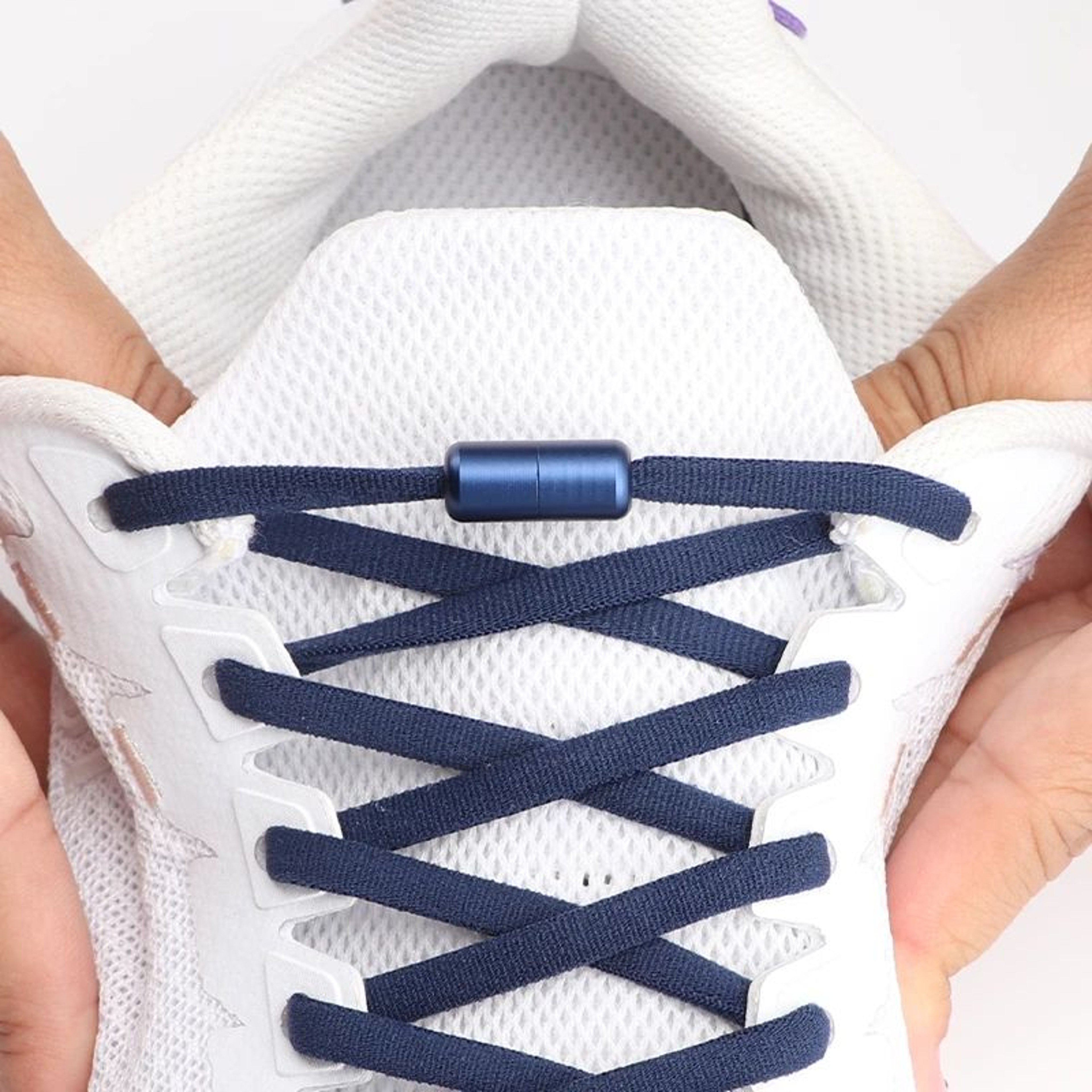 NoTie Elastic Shoelaces With Metal Lock  Colorful Round Sneakers Laces For Kids  Adults Sports Shoe 0