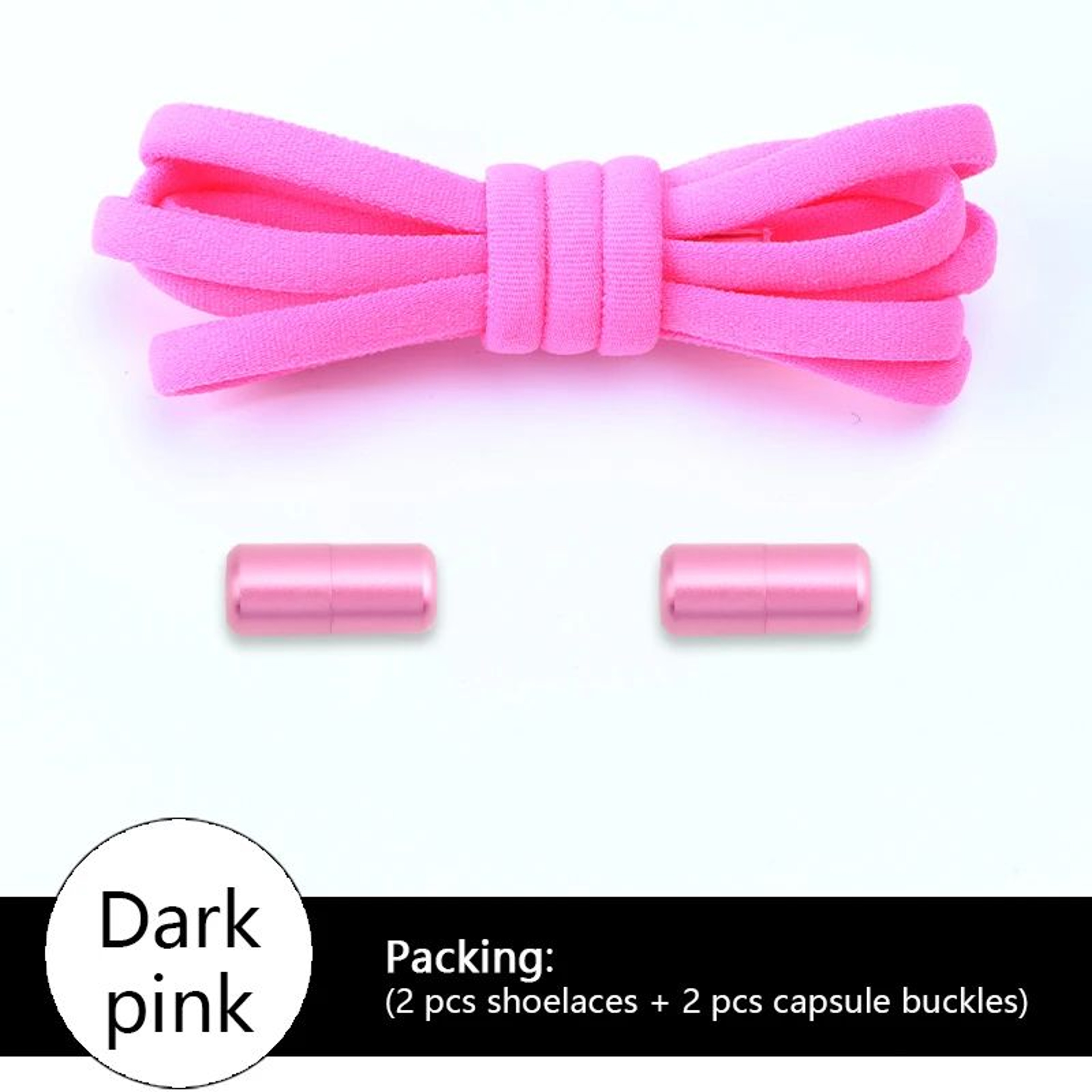 NoTie Elastic Shoelaces With Metal Lock  Colorful Round Sneakers Laces For Kids  Adults Sports Shoe 8