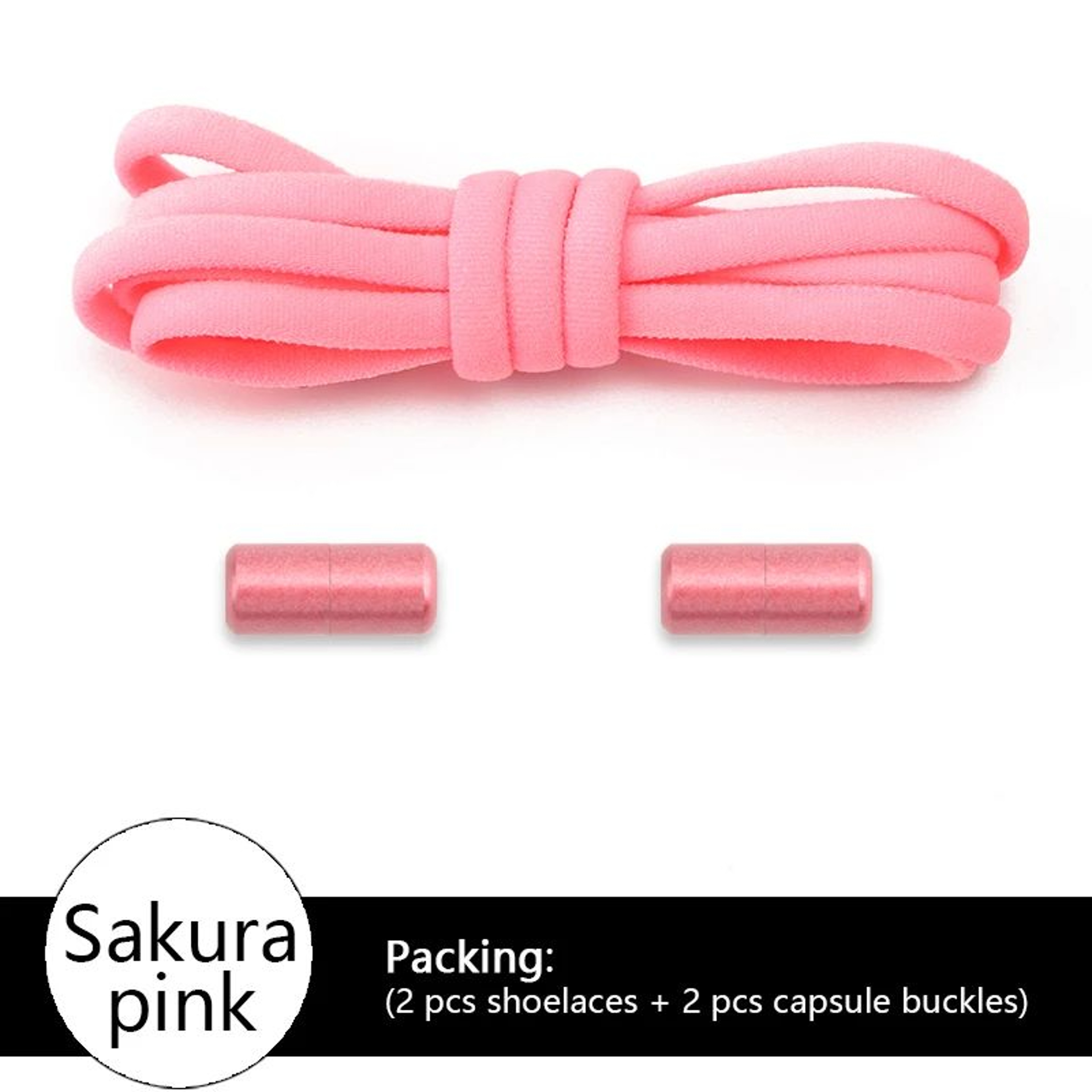 NoTie Elastic Shoelaces With Metal Lock  Colorful Round Sneakers Laces For Kids  Adults Sports Shoe 22