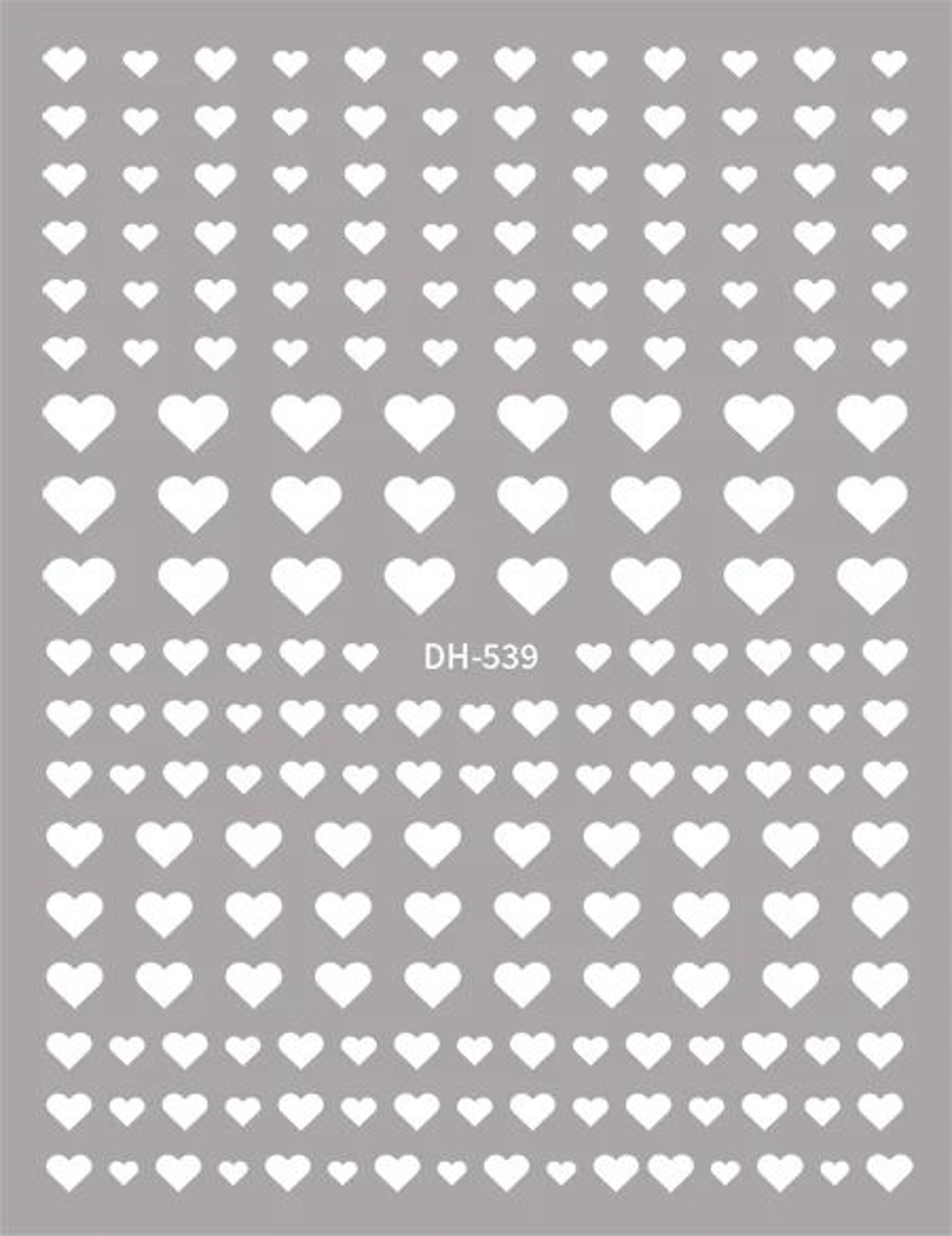 3D Nail Art Stickers Love Hearts Stars Clouds  Red Black White Adhesive Nail Decals Sliders For Fre
