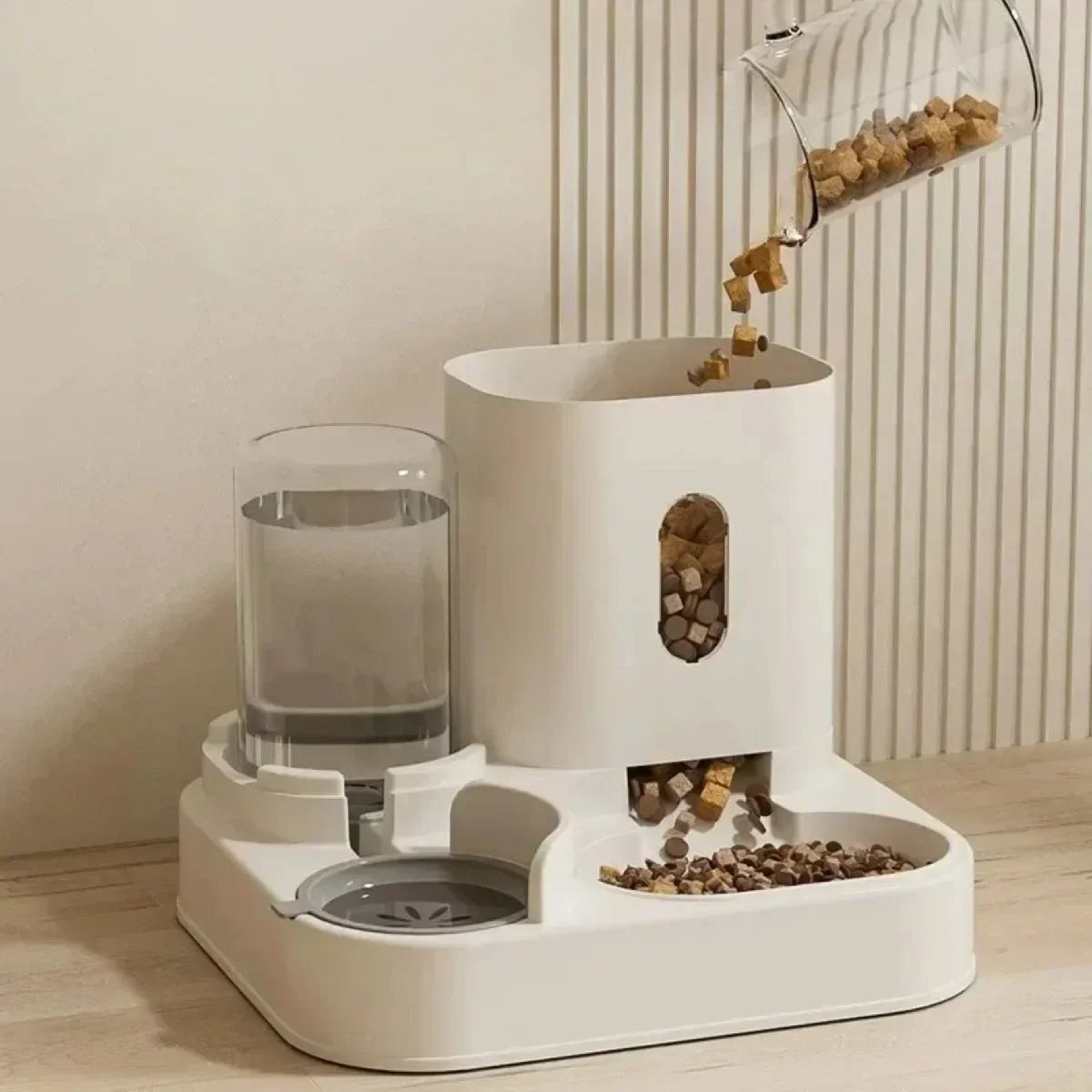 Automatic Dog  Cat Feeder With Water Dispenser  NonElectric Gravity Food Bowl Large Capacity Pet St 3