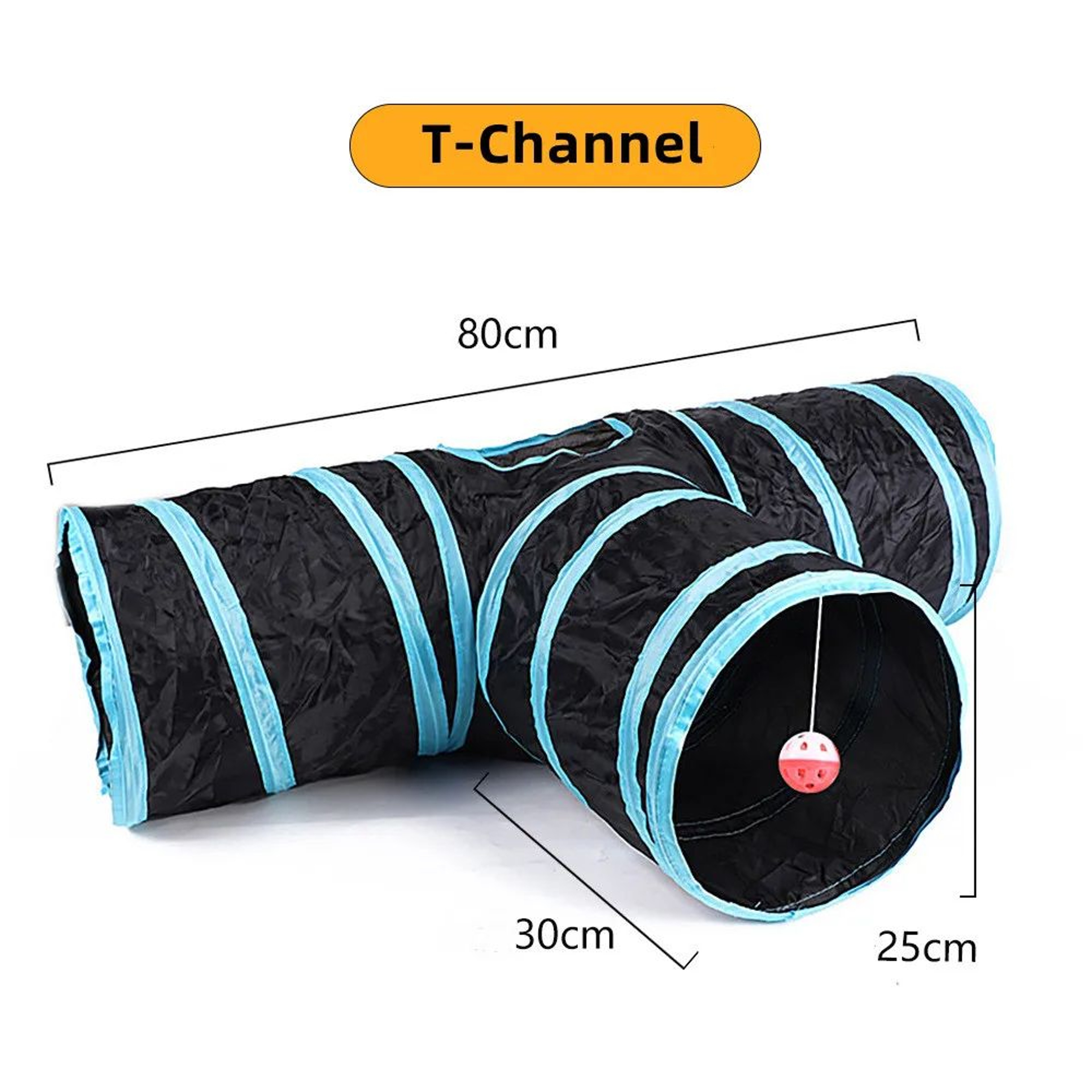 Foldable Cat Tunnel Toy  SType Play Tunnel With Crinkle Paper Breathable Indoor Cat Exercise Tube 2