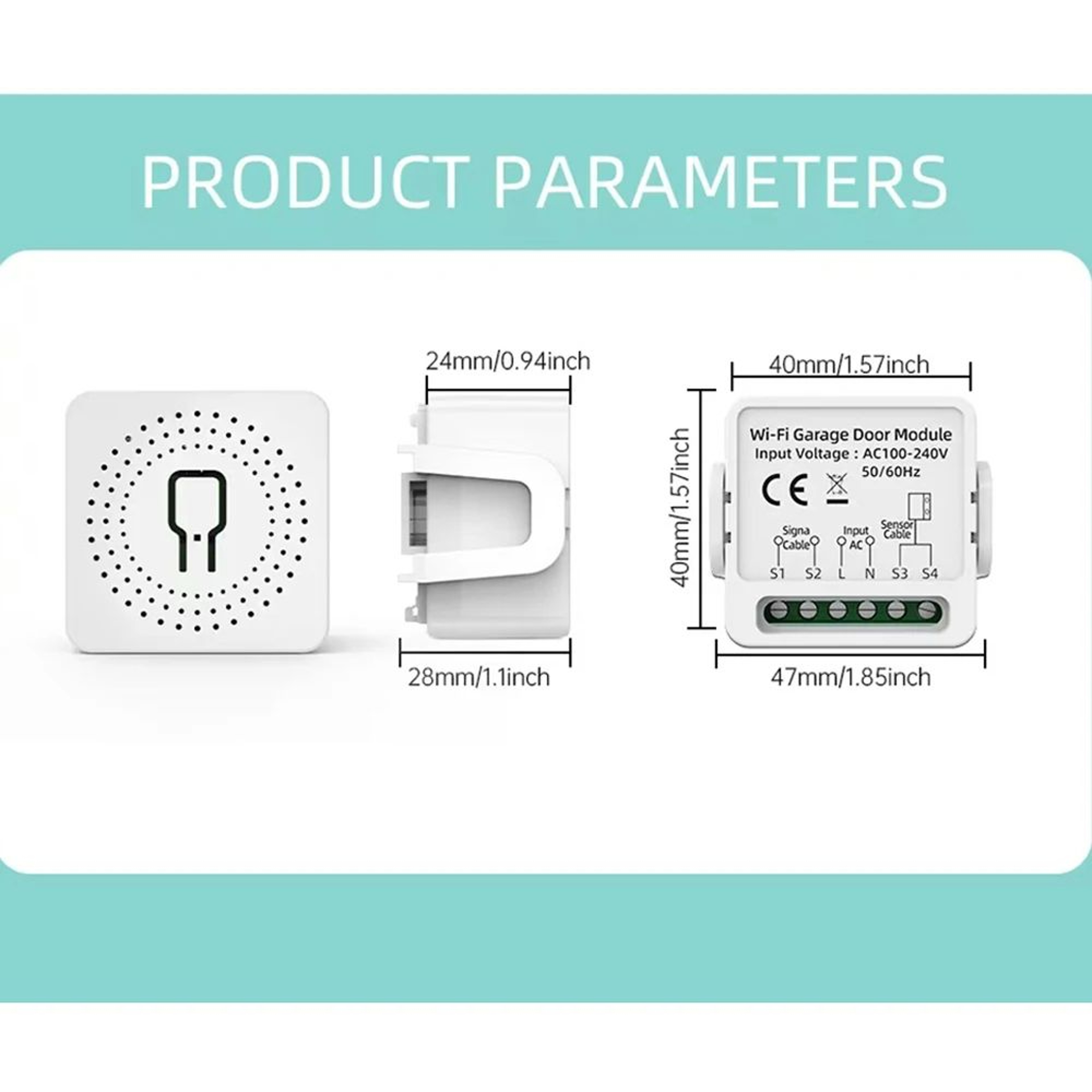 WG01 Tuya Smart Garage Door Opener Controller With Dry Contact Switch WiFi Remote Control Alexa  Go 3
