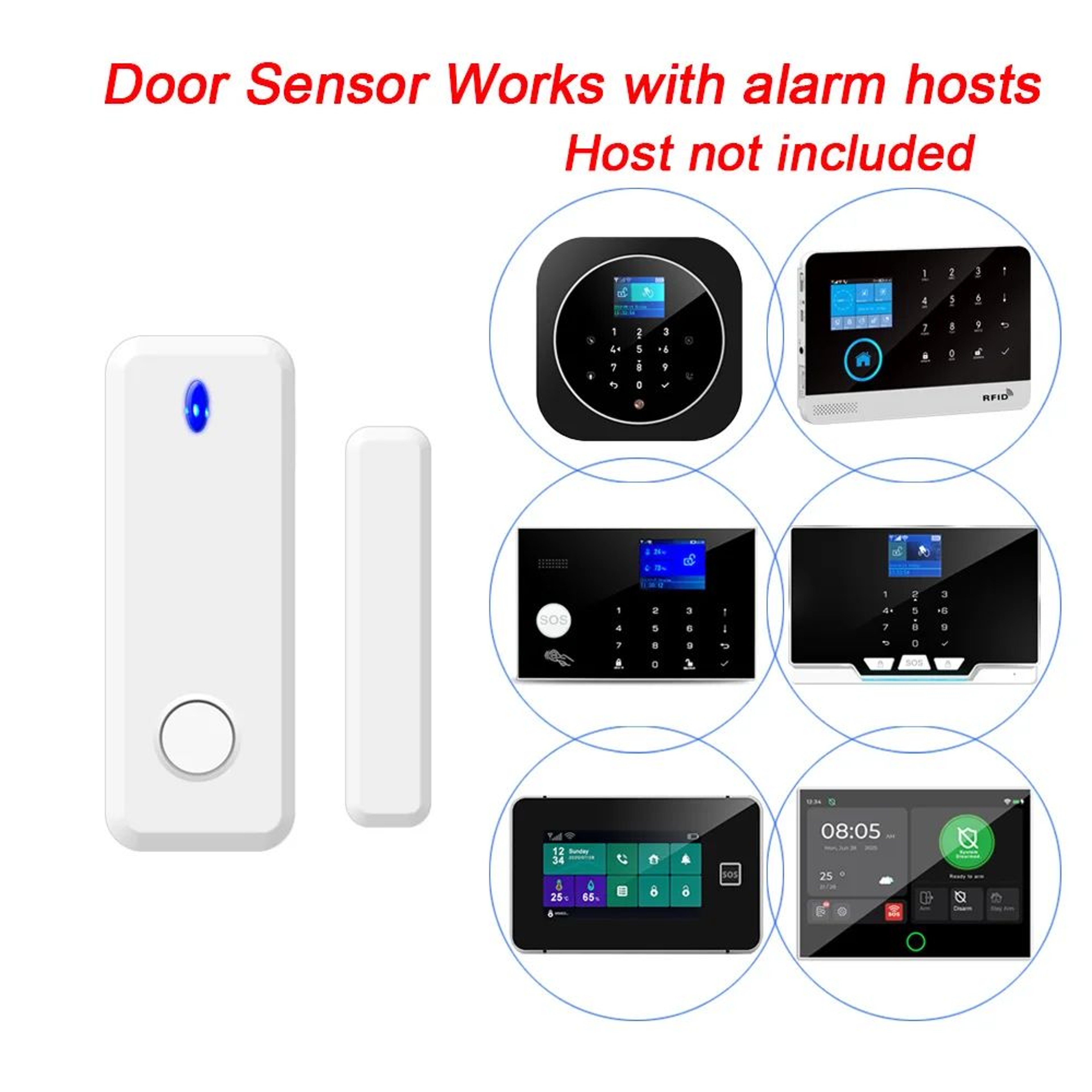 433MHz Wireless Door Window Sensor EV1527 For Smart Home Alarm Systems G03 G12 G30 G50 G60 4