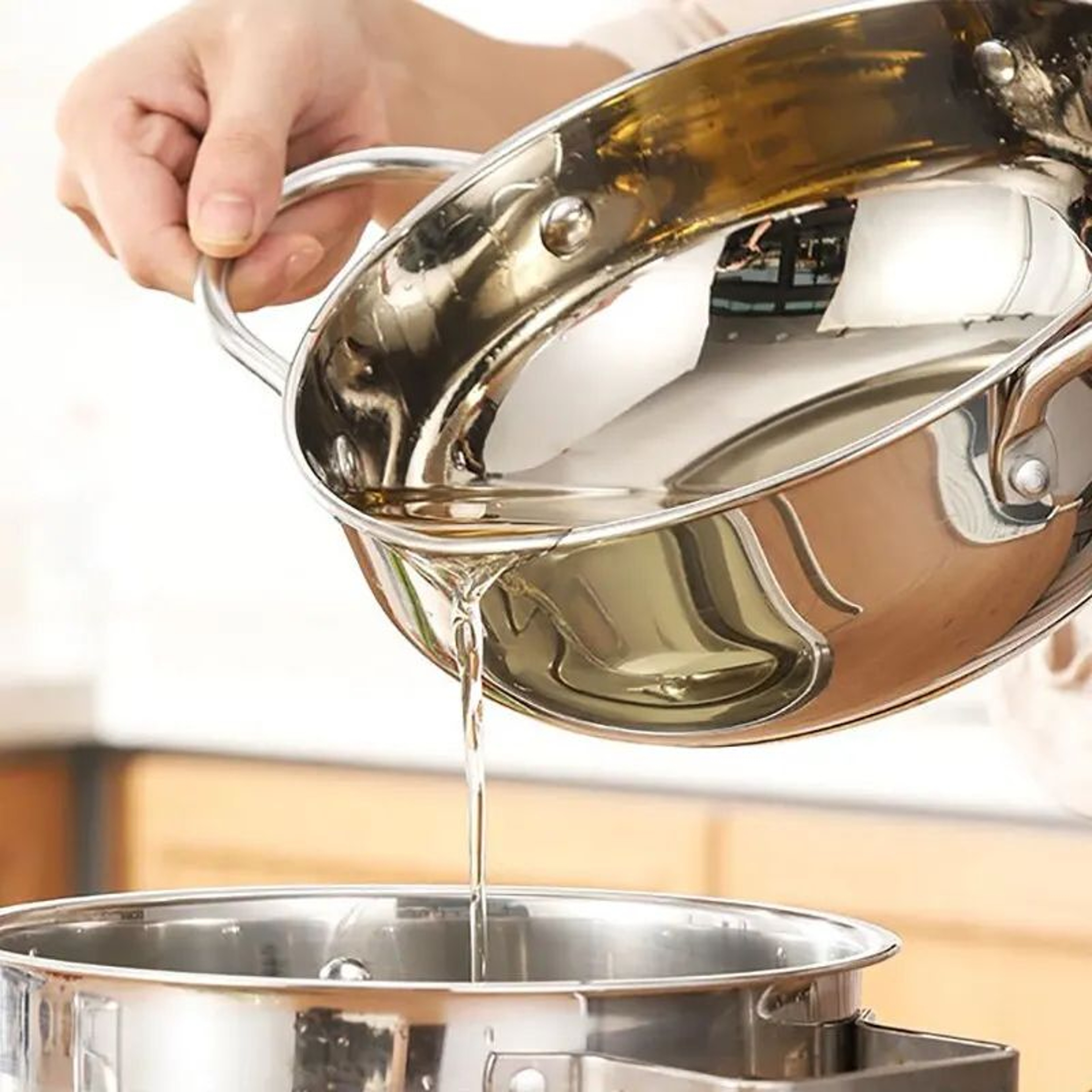 Stainless Steel Deep Frying Pan With Thermometer  Lid Small OilSaving Tempura Fryer Pot For French  2