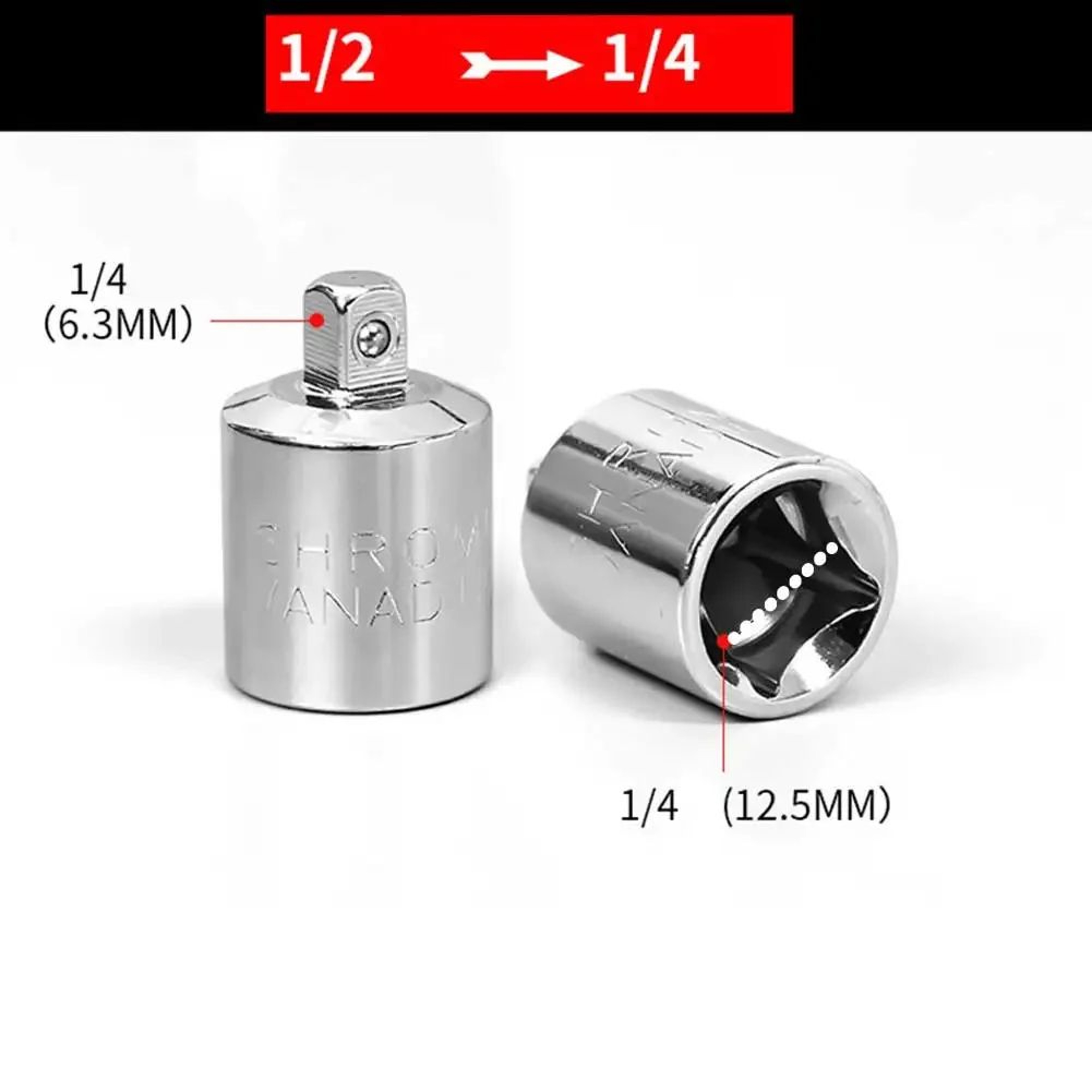 14 To 38 And 12 In Female Drive To 38 In Male Socket Adapter HeavyDuty Steel Converter For Wrench   10