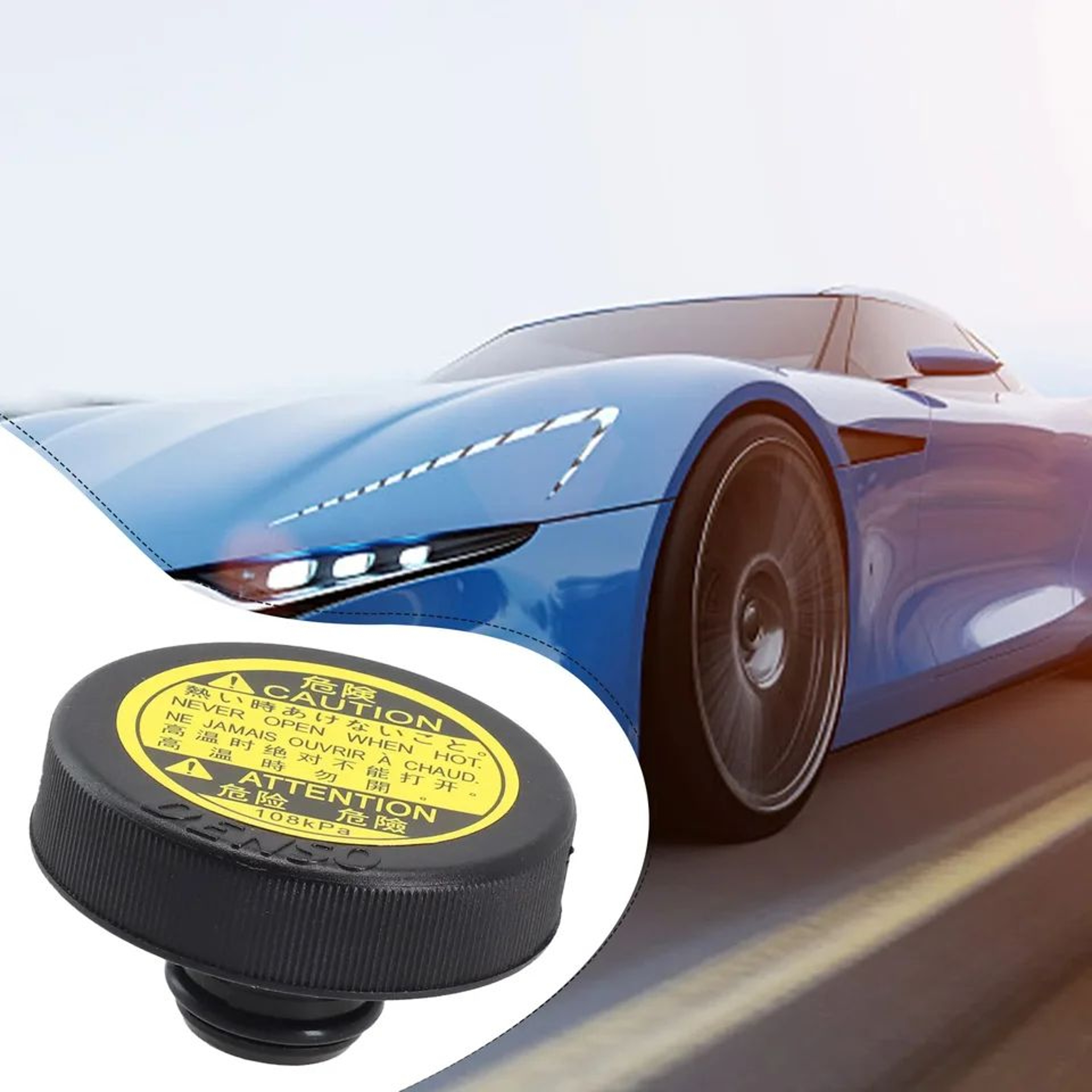 Radiator Coolant Overflow Recovery Tank Cap For Toyota Corolla Durable Black Plastic Coolant Reserv 3
