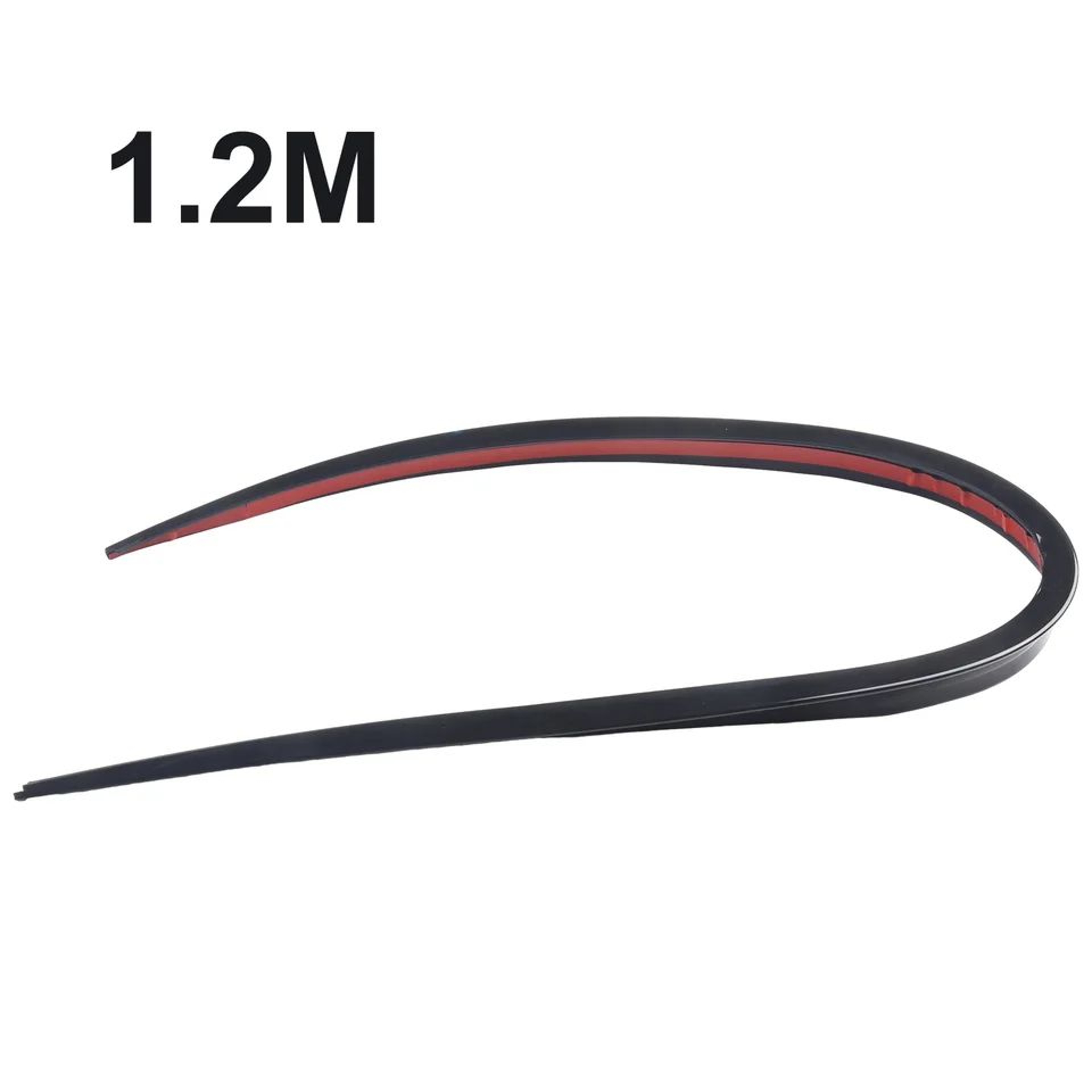 Universal 472in Rear Roof Spoiler Lip Decal Sticker  Black Soft PU Trunk Wing Trim With PreApplied  5