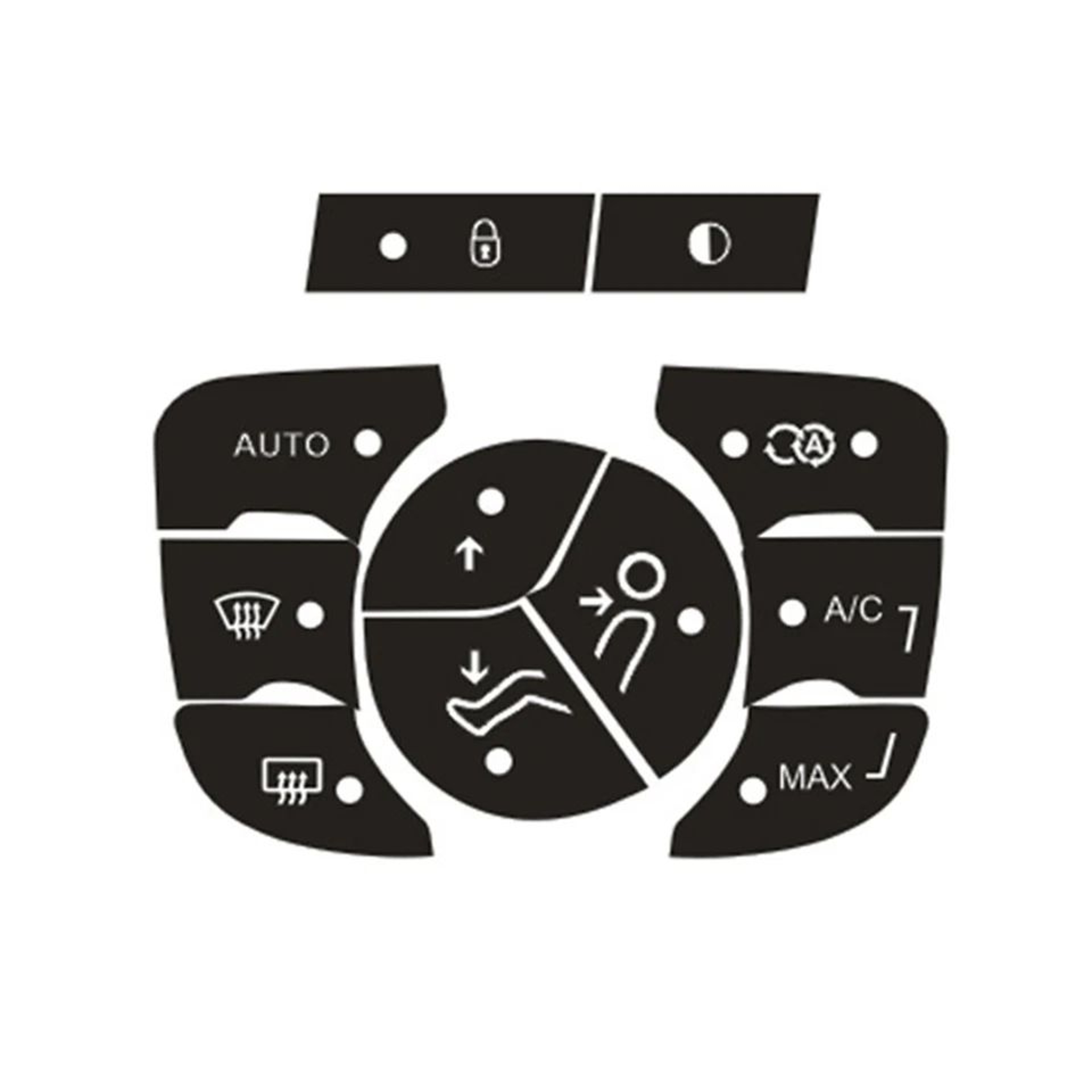 Car AC Button Stickers Repair Decals  HighGrade Vinyl HVAC Control Push Button Labels For Interior  0