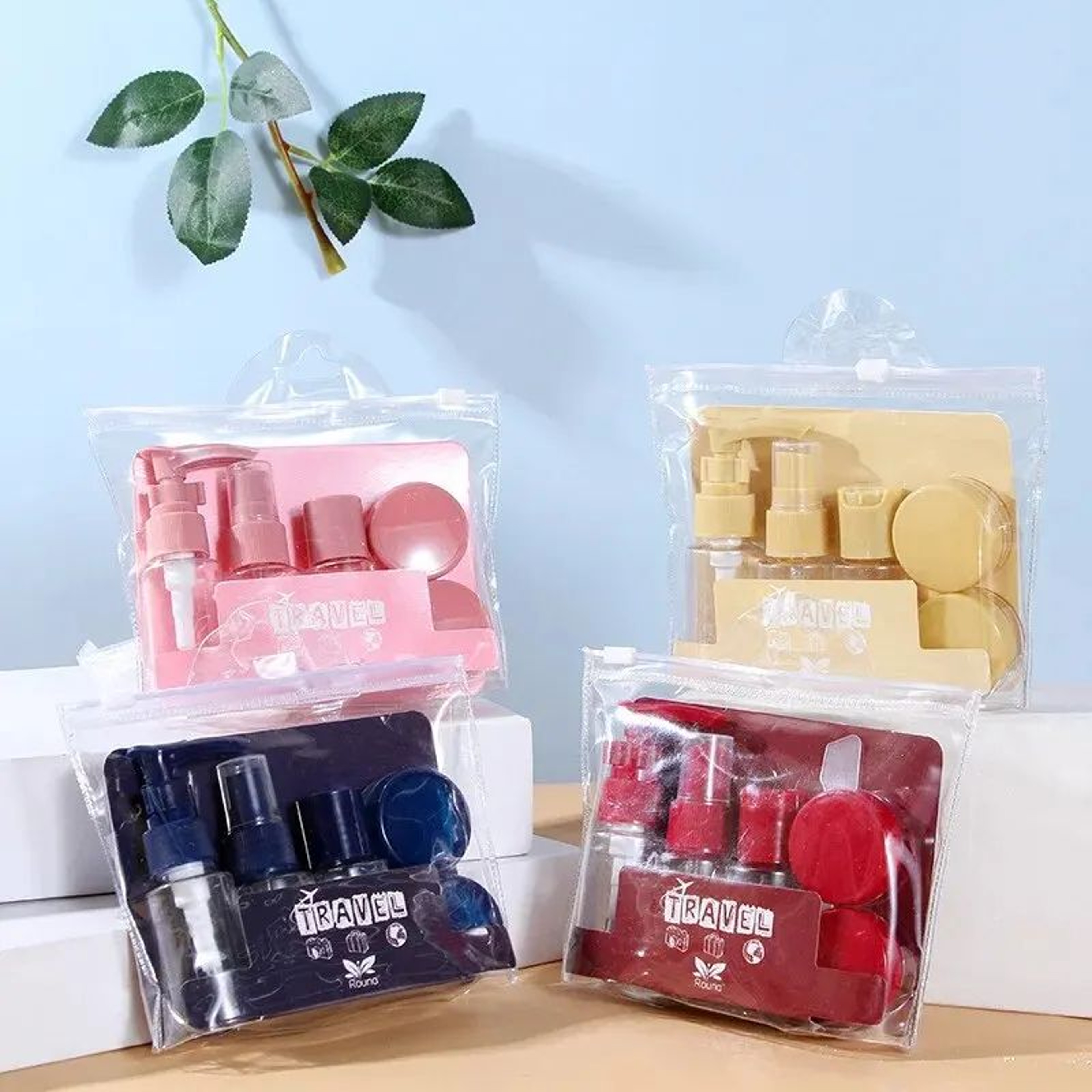 Leakproof Travel Bottles Kit Clear Toiletry Containers Set  Travel Size Cosmetic Tubes For Shampoo  2