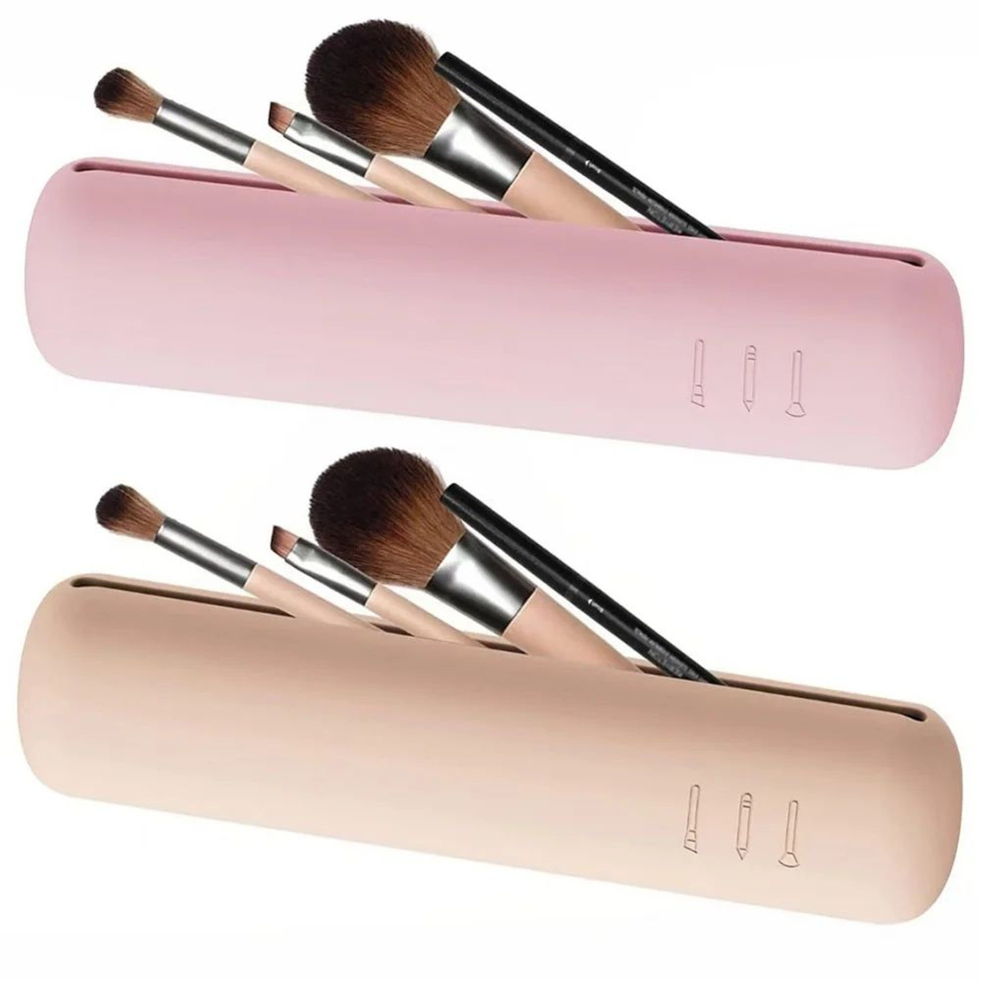 Silicone Makeup Brush Bag Travel Pouch  EasyClean Cosmetic Organizer Case For Brushes Toiletries  B 5