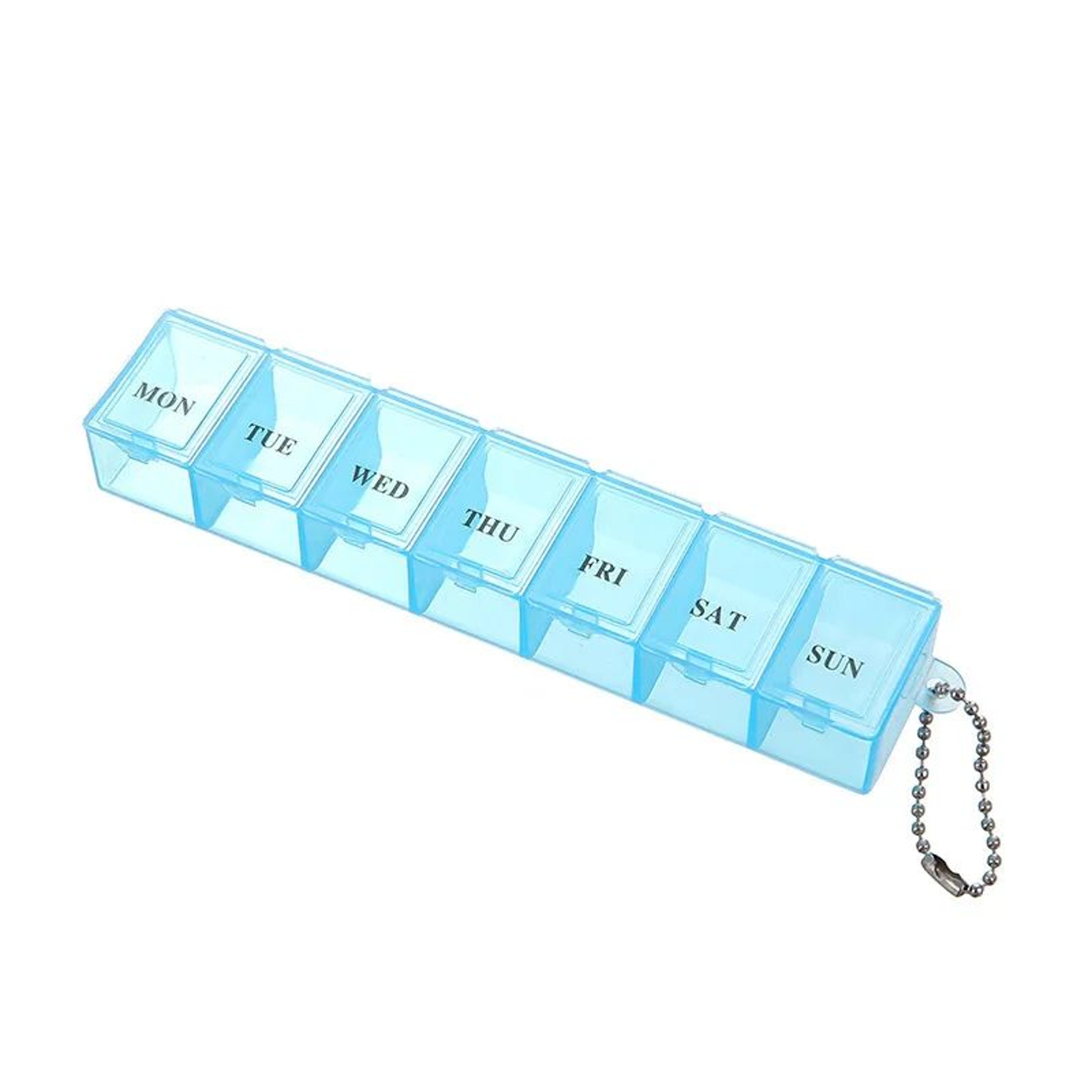 7Day Weekly Pill Organizer Box With Splitters Portable Tablet Medicine Case 3 Colors Daily AM PM St 1