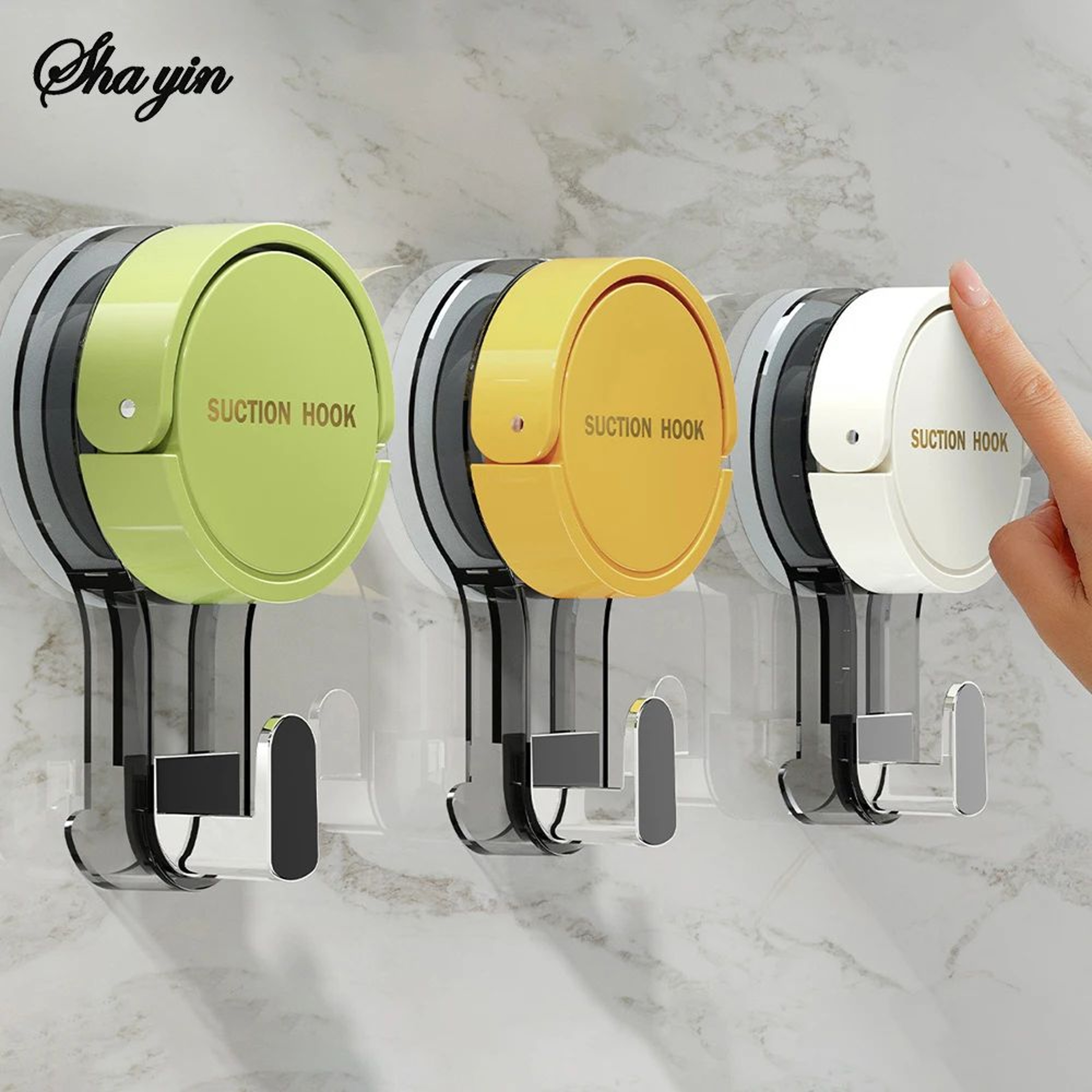 Strong Vacuum Suction Hooks NoDrill Traceless Adhesive Wall Hooks Heavy Duty Hold For Bathroom Kitc 1