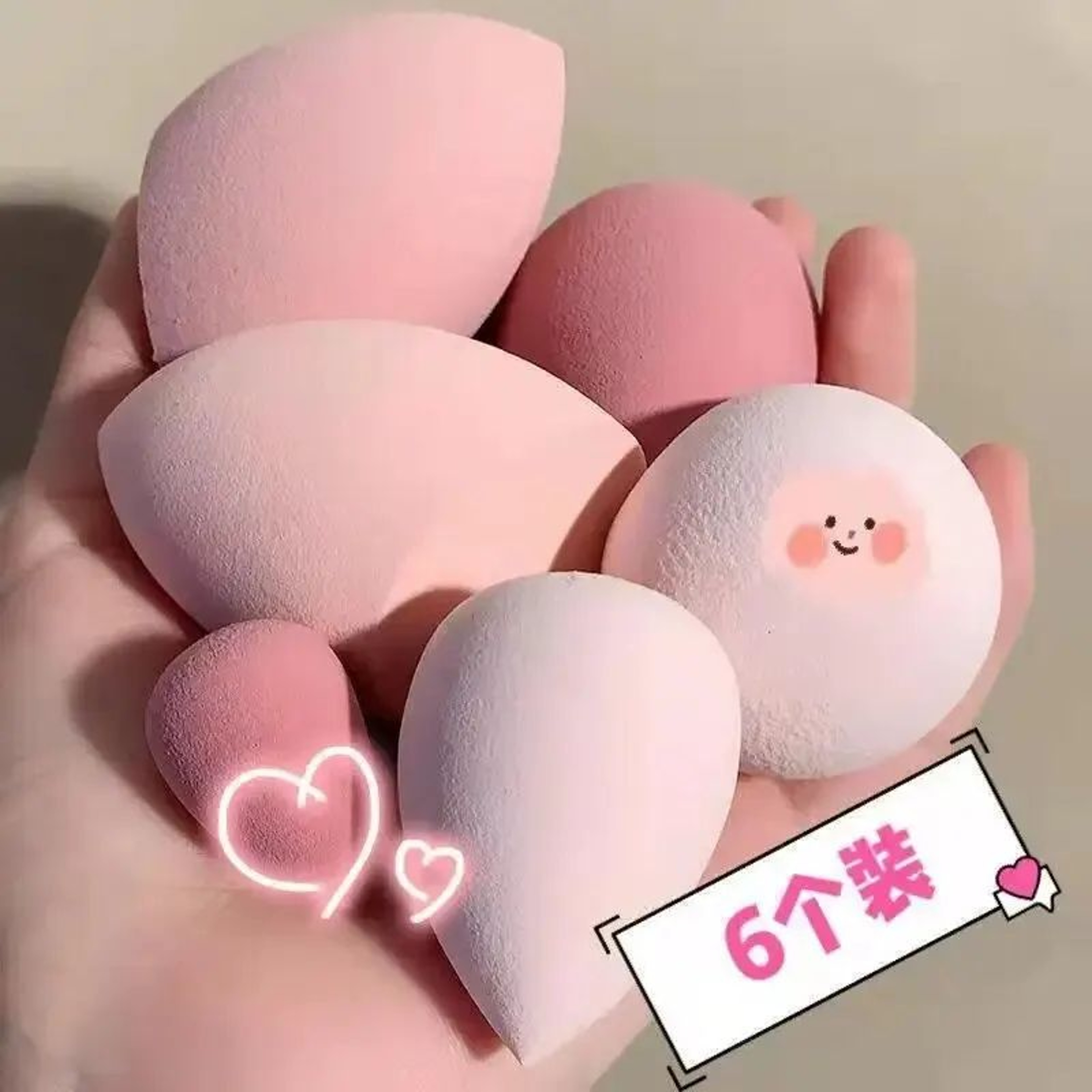 Dry  Wet DualUse Makeup Sponge Beauty Blender Teardrop Diagonal Cut Powder Puff With Individual Pac 3