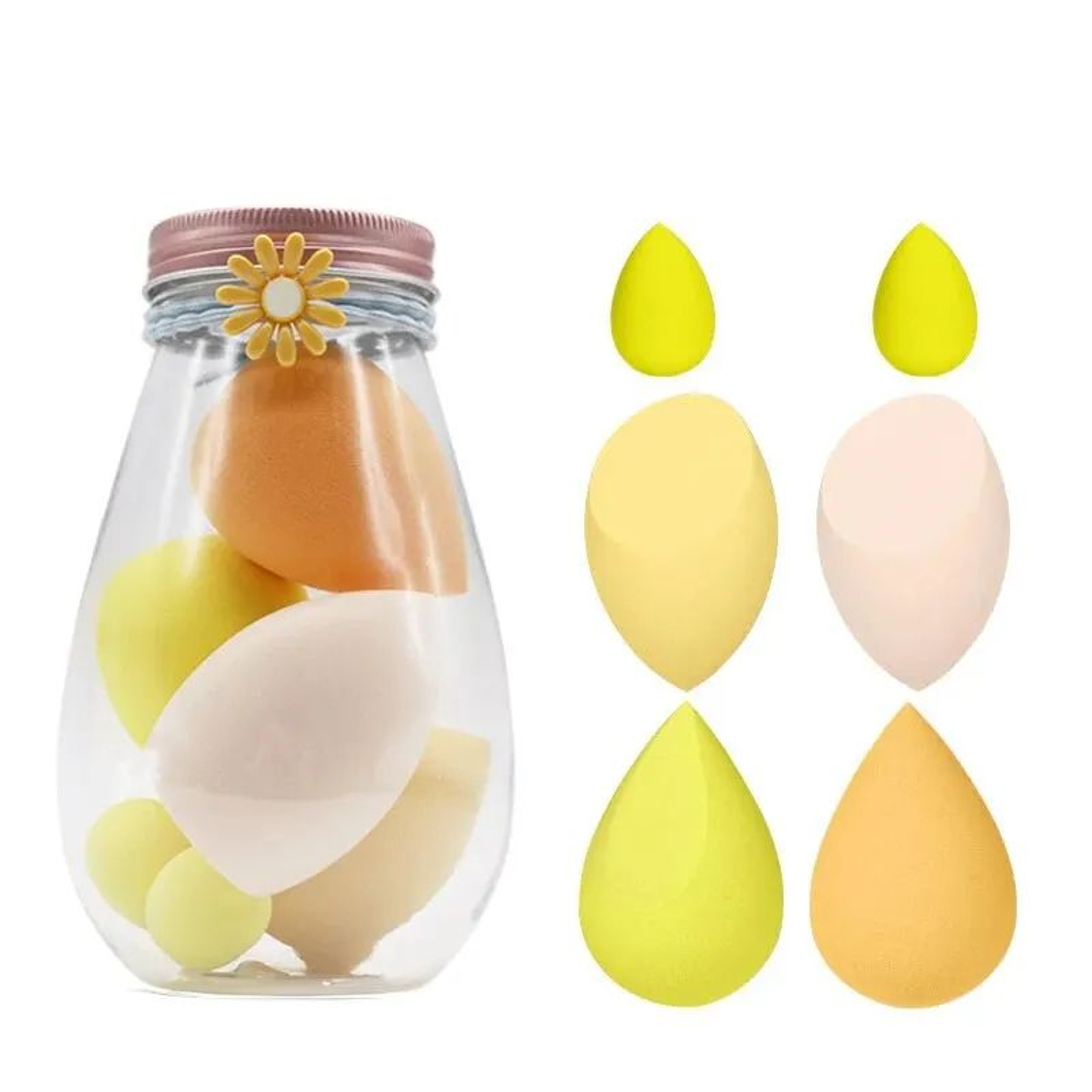 Dry  Wet DualUse Makeup Sponge Beauty Blender Teardrop Diagonal Cut Powder Puff With Individual Pac 8