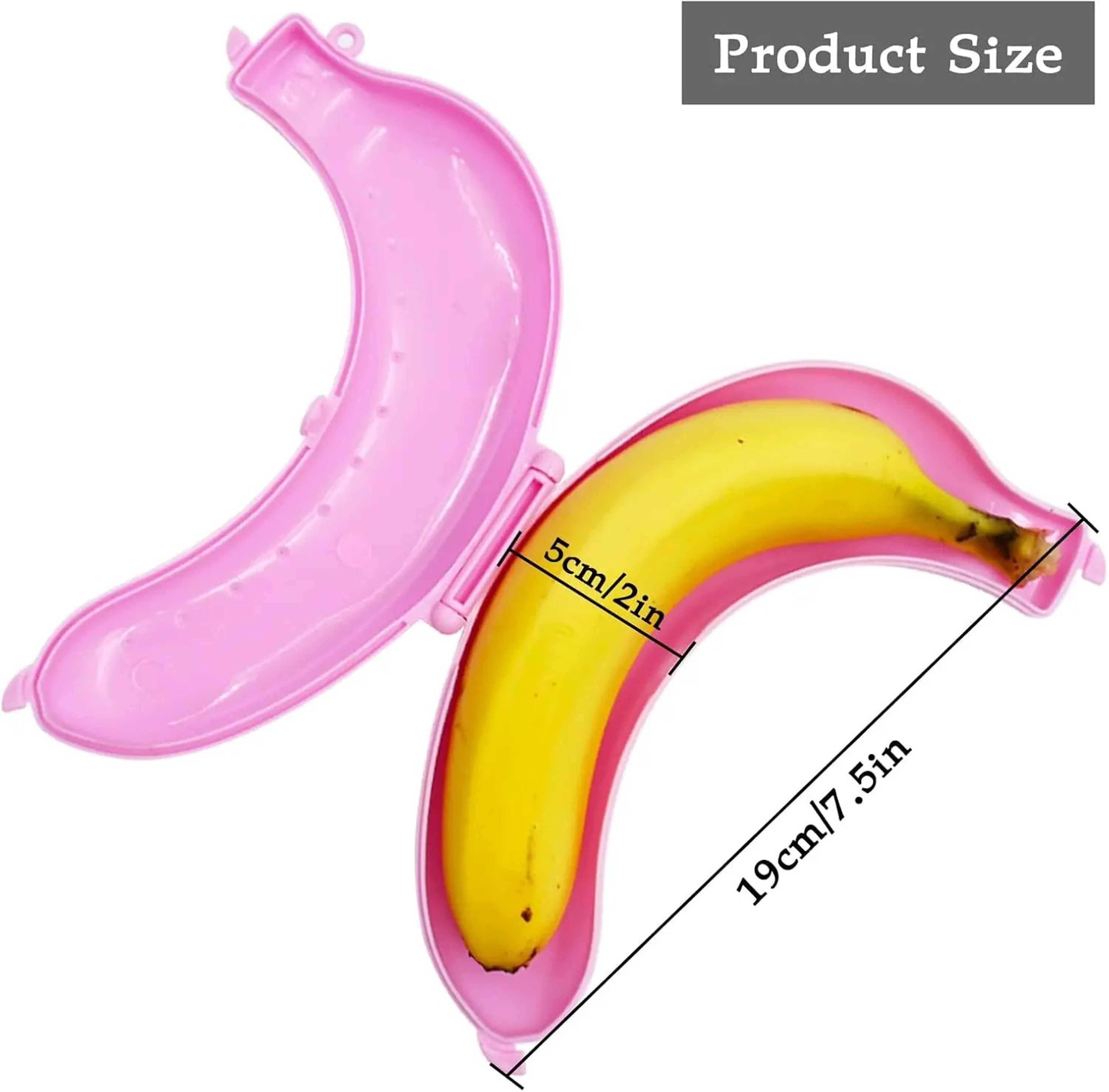 Banana Case Protector Box Hard Shell Banana Holder For Travel Lunch Bags Plastic Storage Container  5