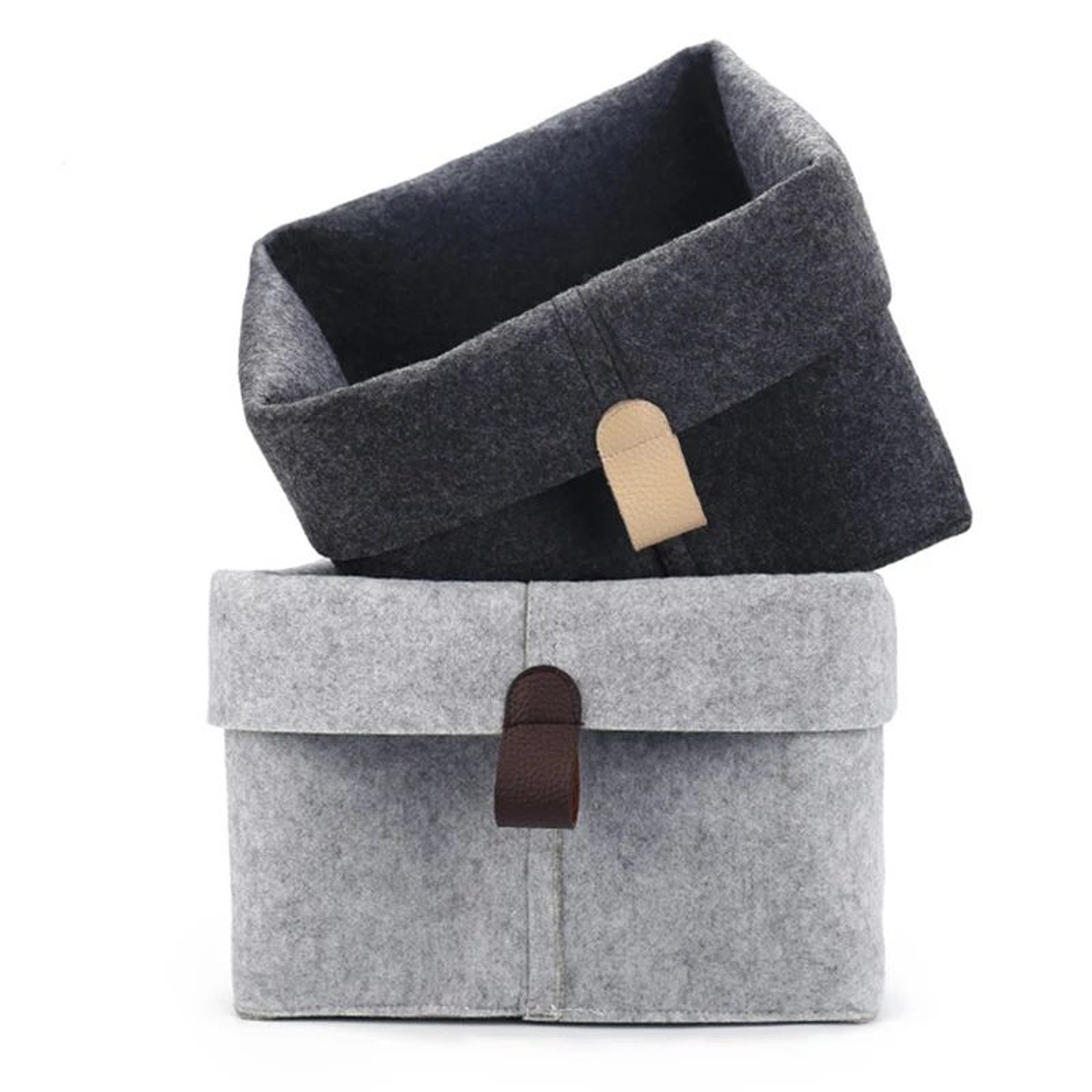 Felt Storage Basket Organizer Bin For Clothes  Laundry Toy Sundries Box For Bathroom Office Dorm Un 4