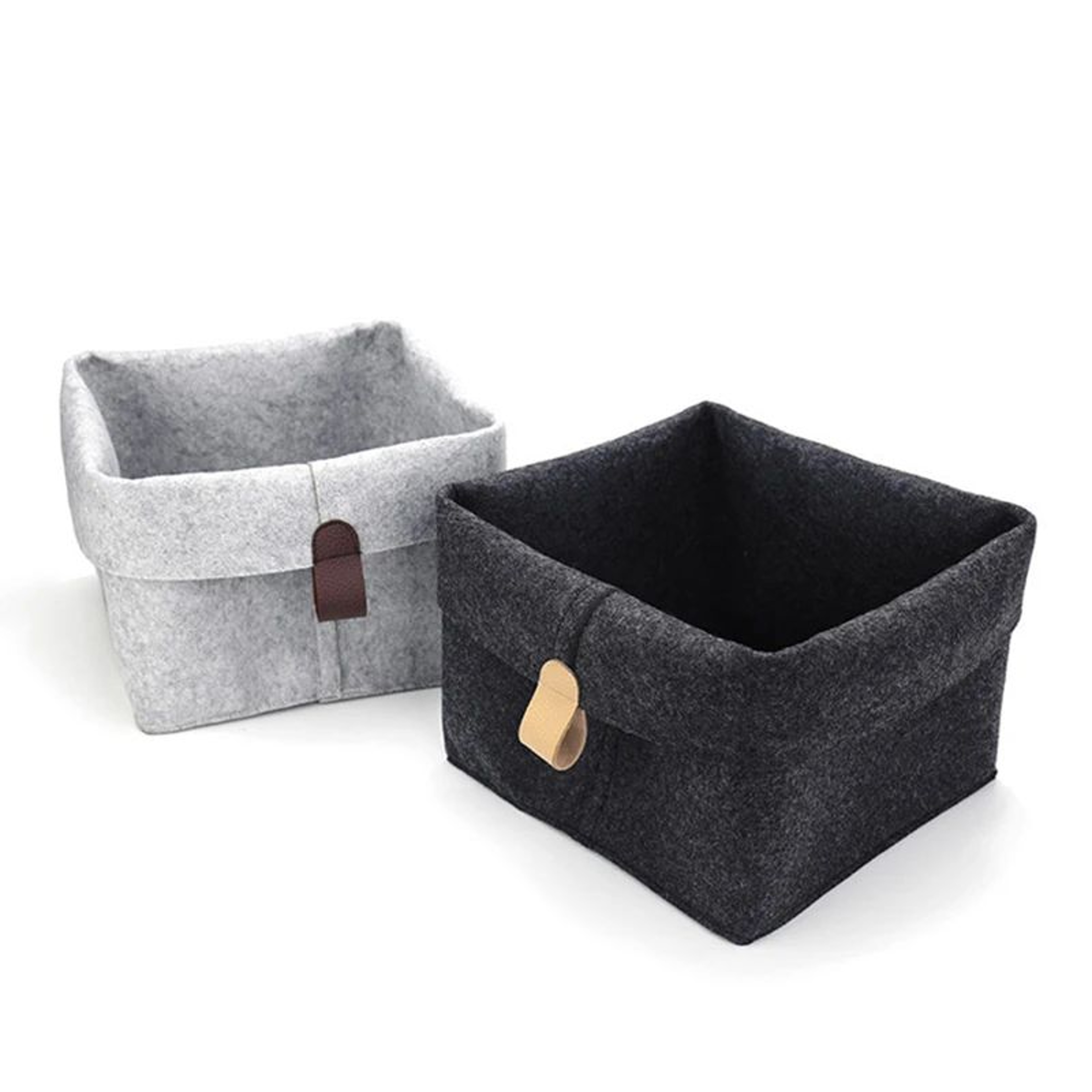 Felt Storage Basket Organizer Bin For Clothes  Laundry Toy Sundries Box For Bathroom Office Dorm Un 5