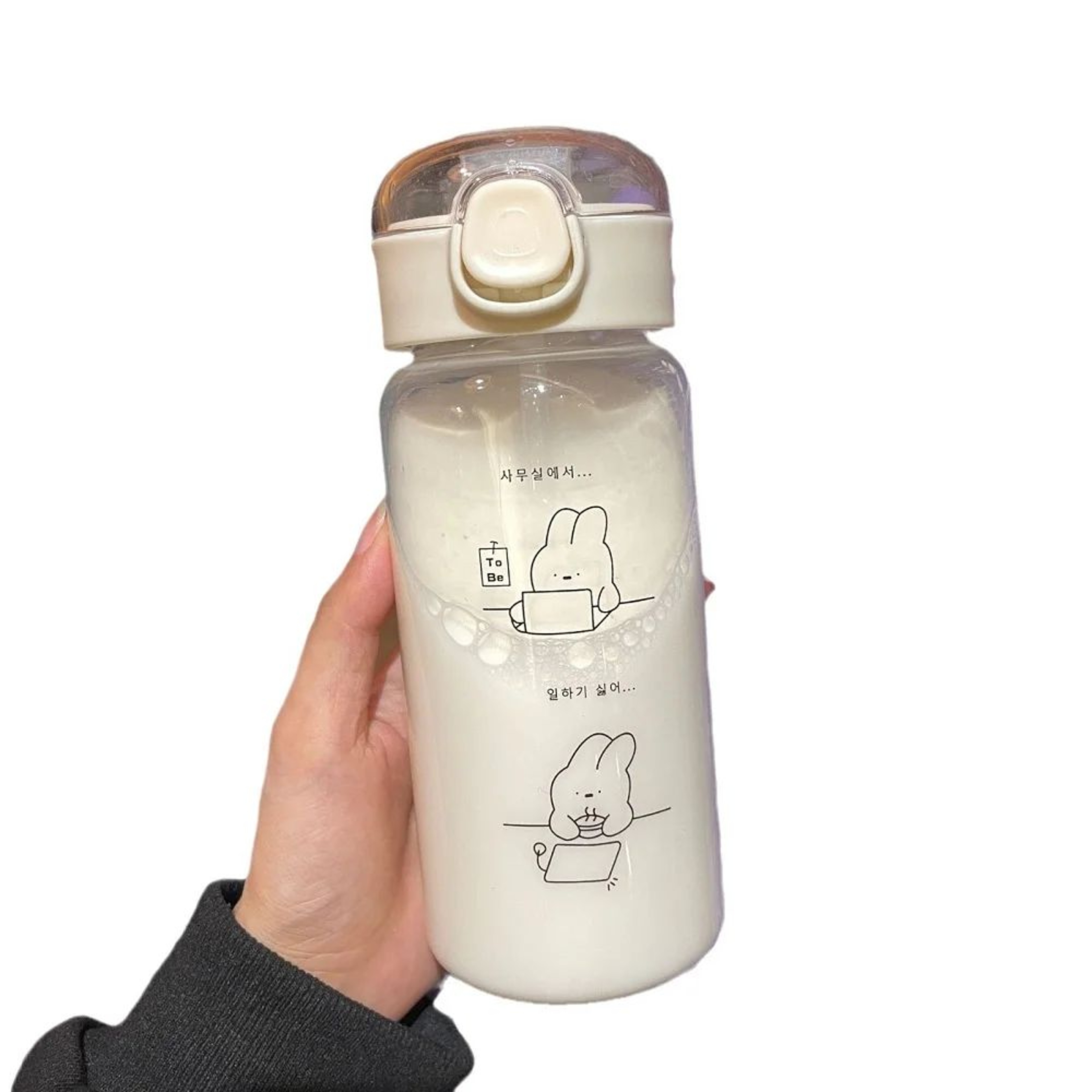 Transparent PC Plastic Sports Water Bottle With PopUp Bounce Straw Leakproof OneClick Lid DropResis 5