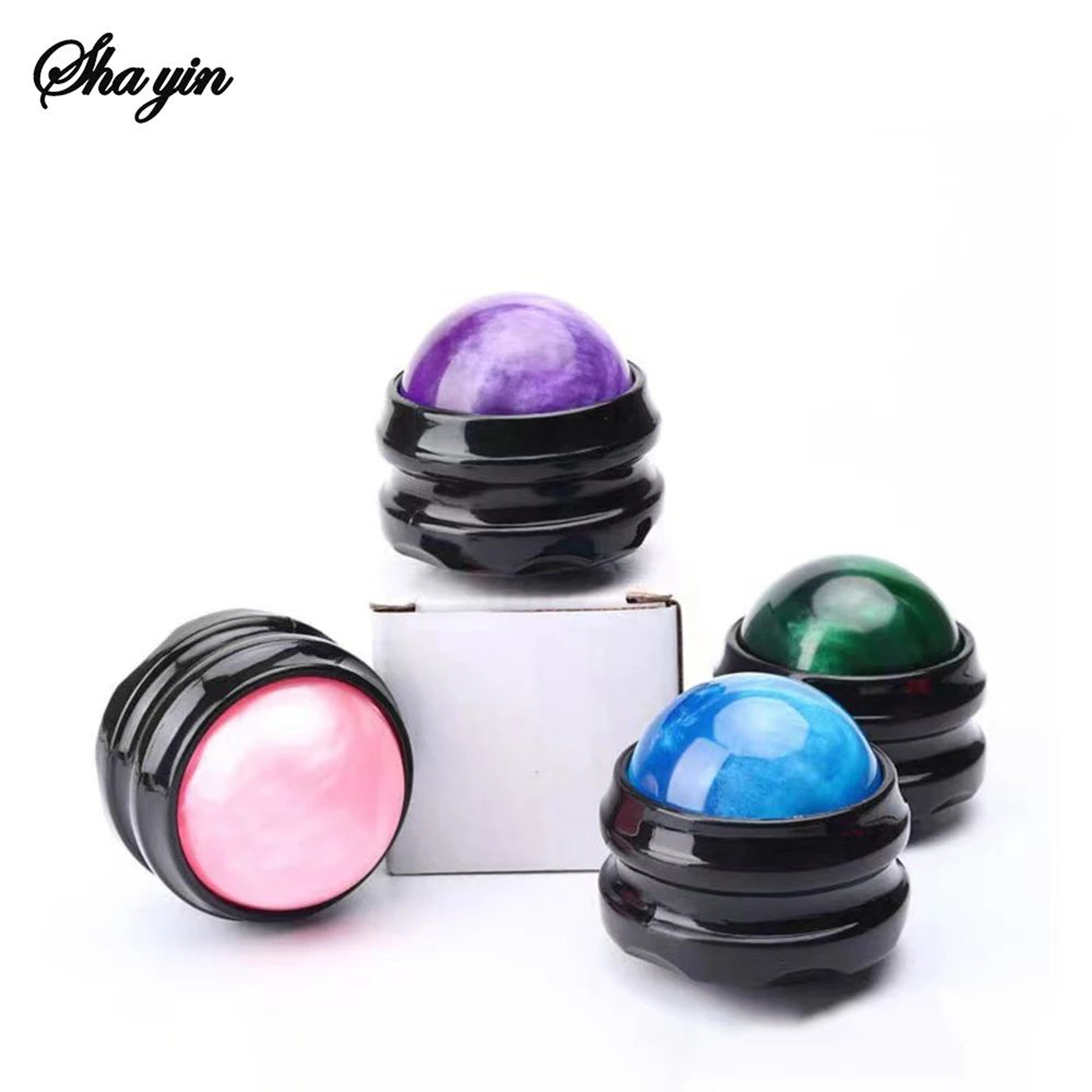 Mini Manual Massage Ball Roller 360 Spin Self Massage Tool For Back Shoulders  Feet Portable Deep T 5