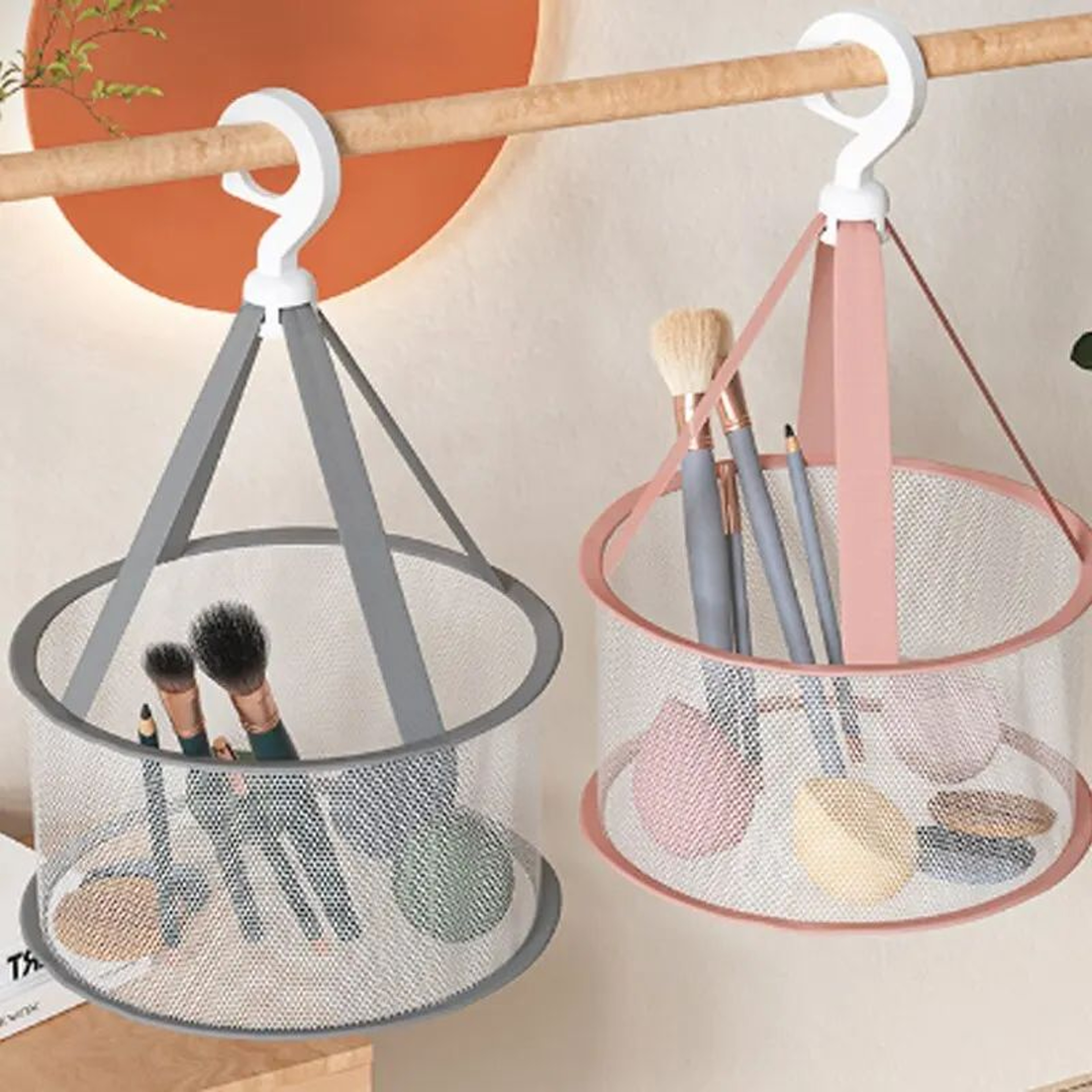 Hanging Makeup Brush Drying Bag Mesh Basket  AntiDeformation Air Drying Storage For Powder Puffs Sp 0
