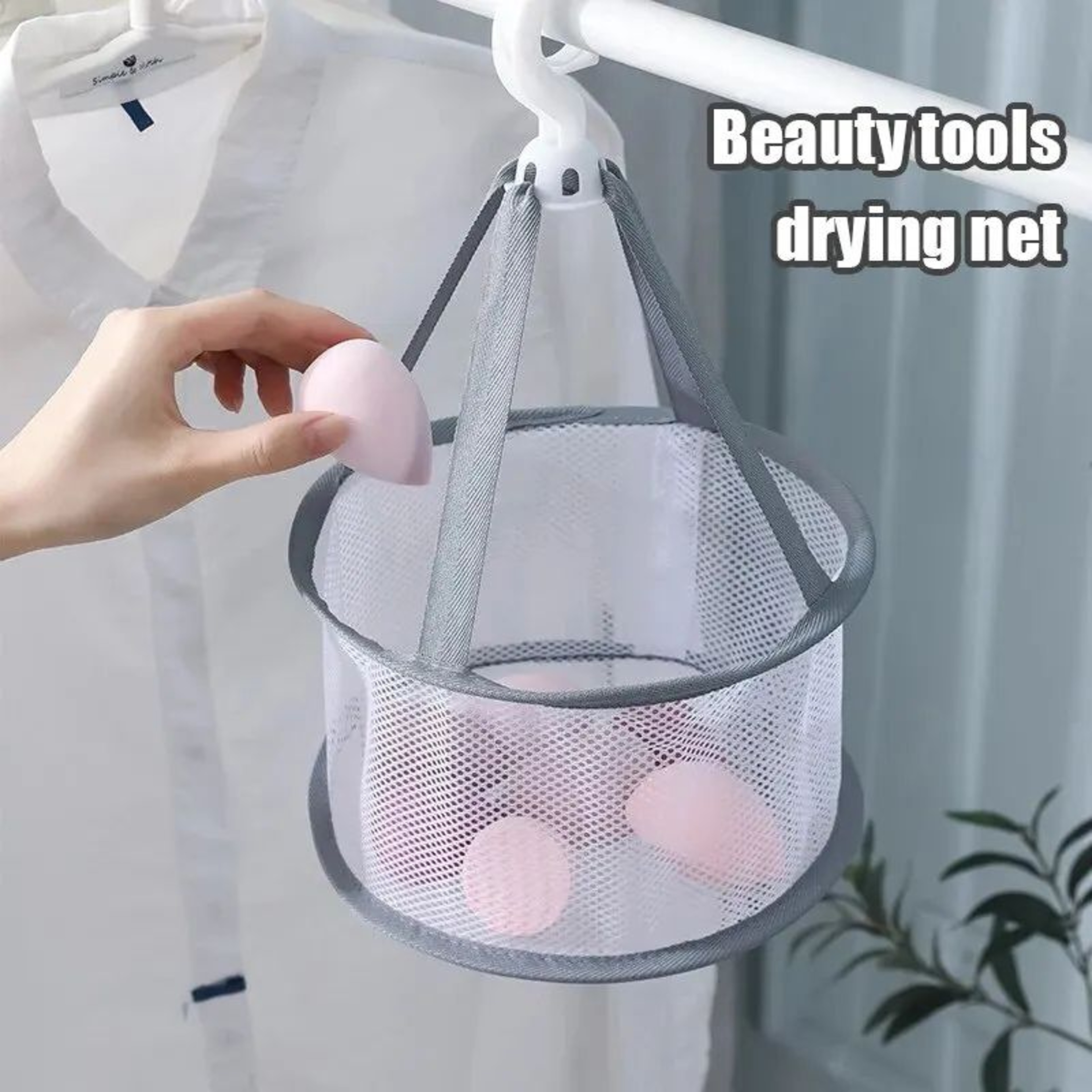 Hanging Makeup Brush Drying Bag Mesh Basket  AntiDeformation Air Drying Storage For Powder Puffs Sp 5