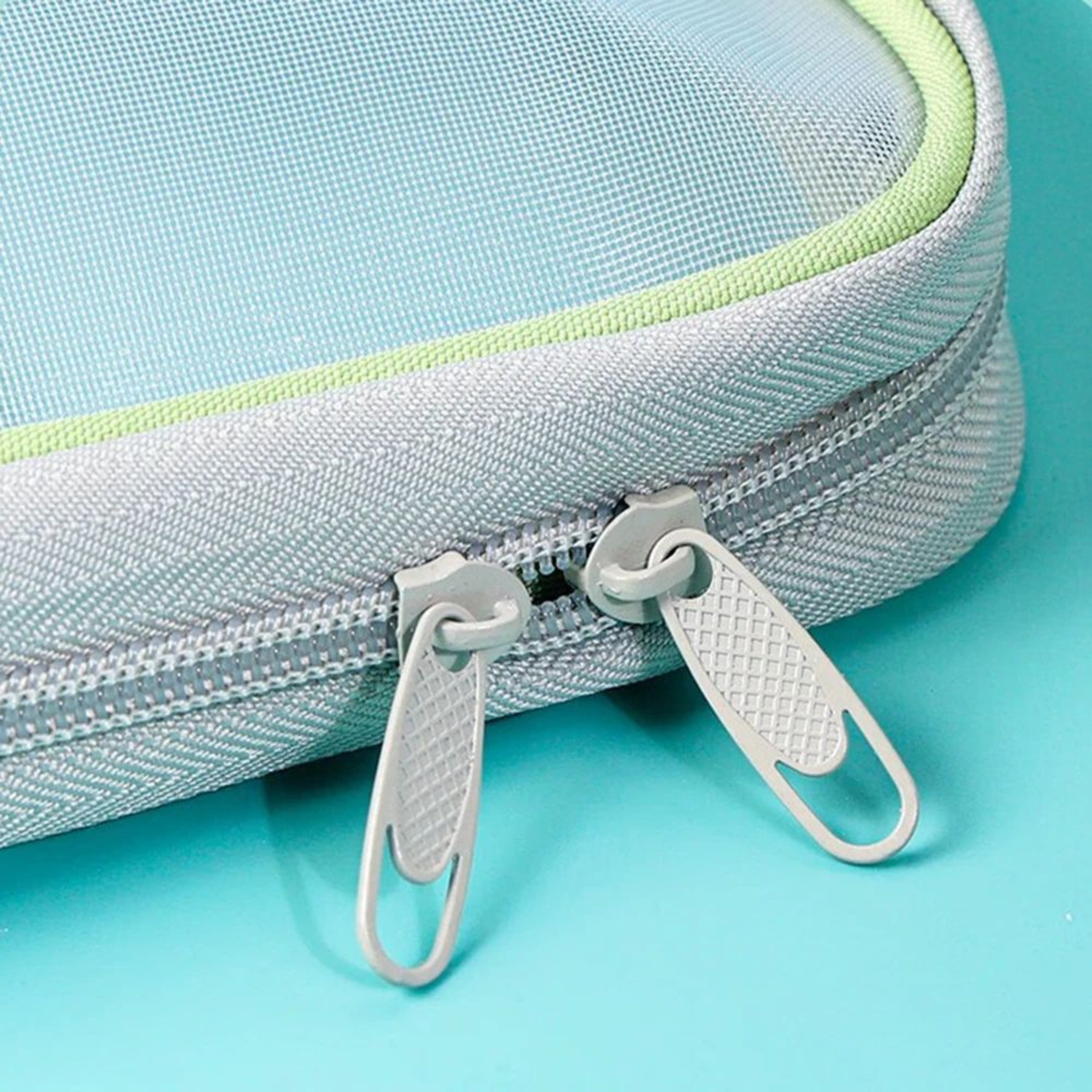 A4 DoubleLayer Mesh Stationery Storage Bag  Large Capacity Zipper Organizer Folder For School Offic 0
