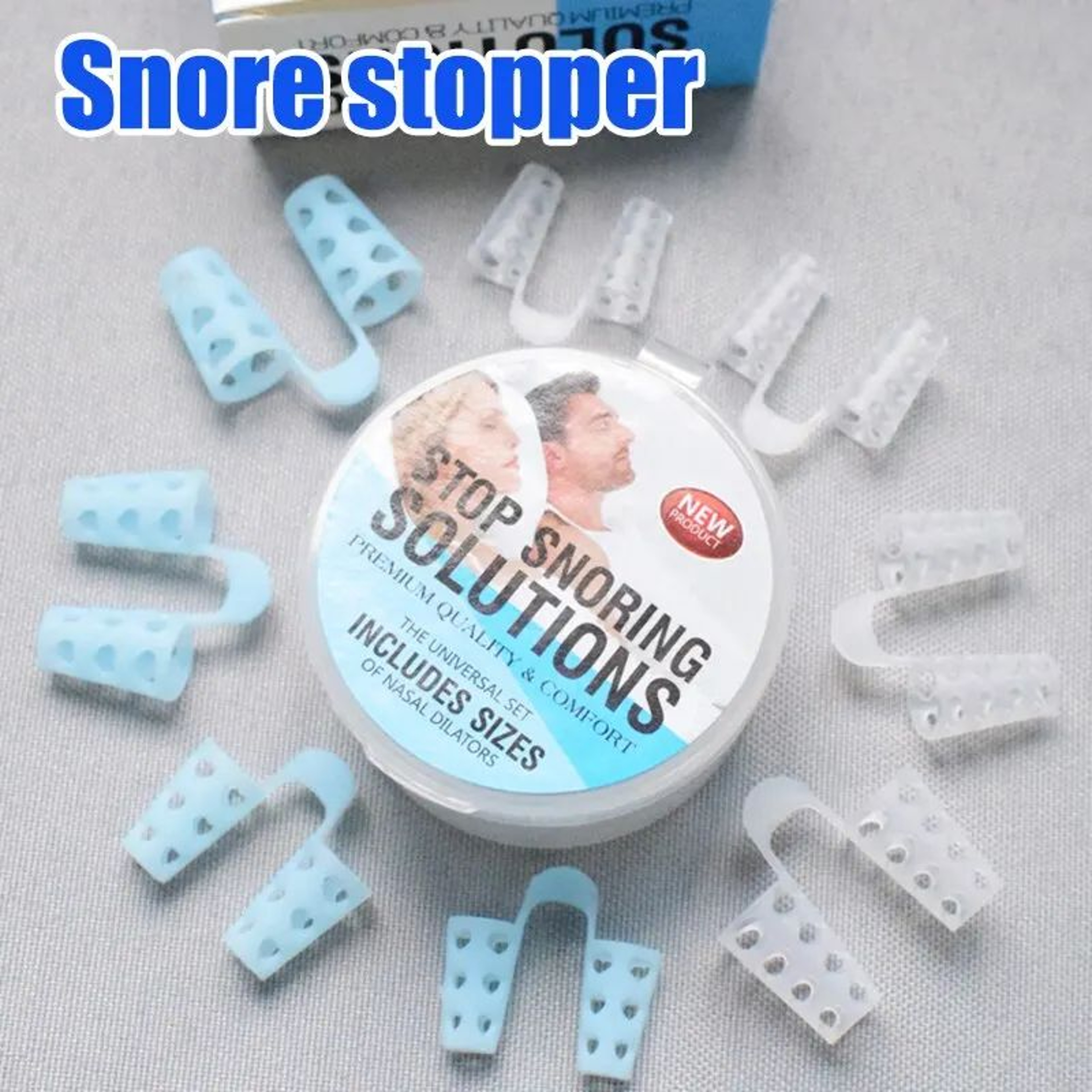 AntiSnoring Silicone Nasal Dilator Set  Easy Breathing Sleep Aid Inserts For Snoring Relief 4 Sizes 1