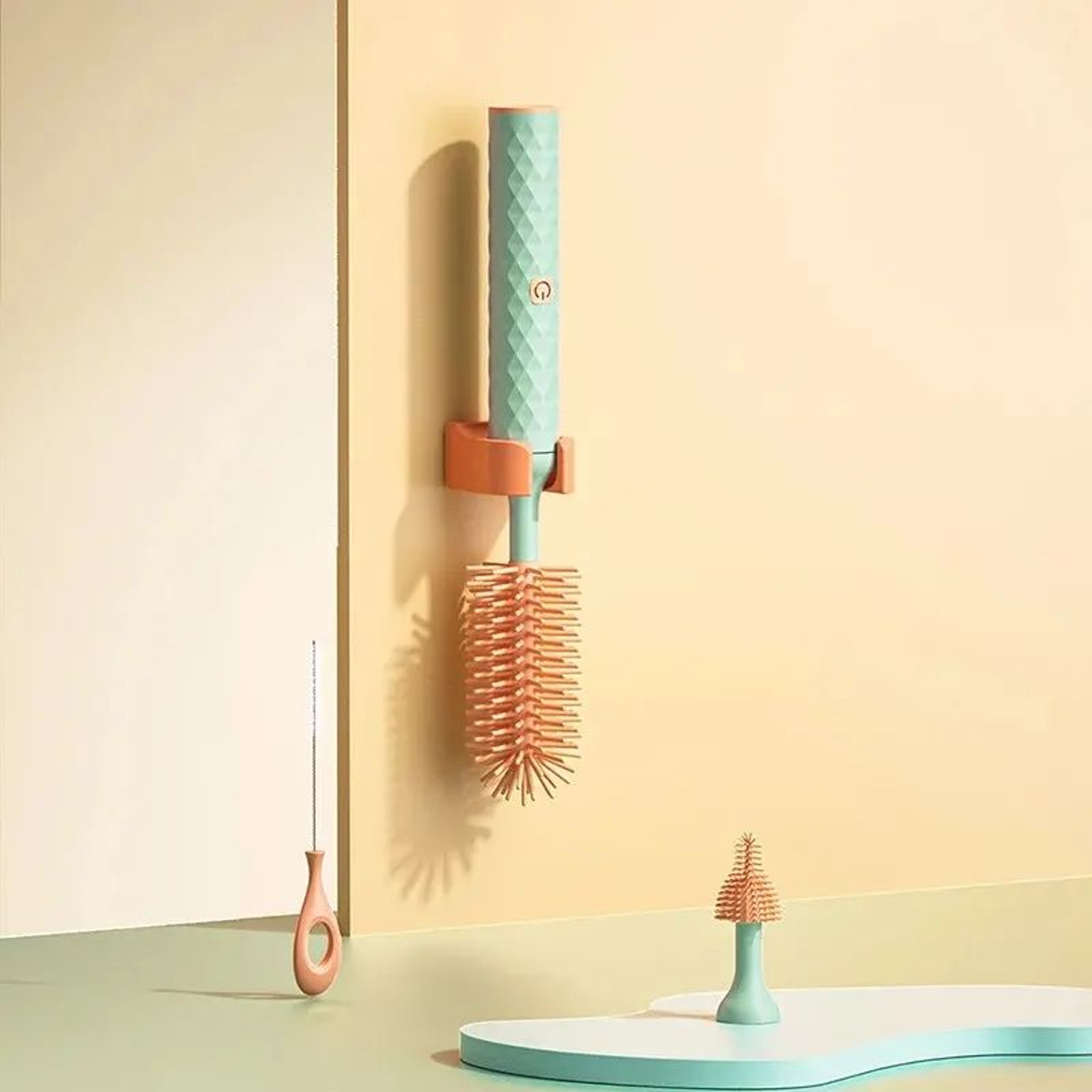 Waterproof Electric Bottle Brush 360 Rotating Long Handle  Silicone Straw  Pacifier Cleaner USB Pow 7