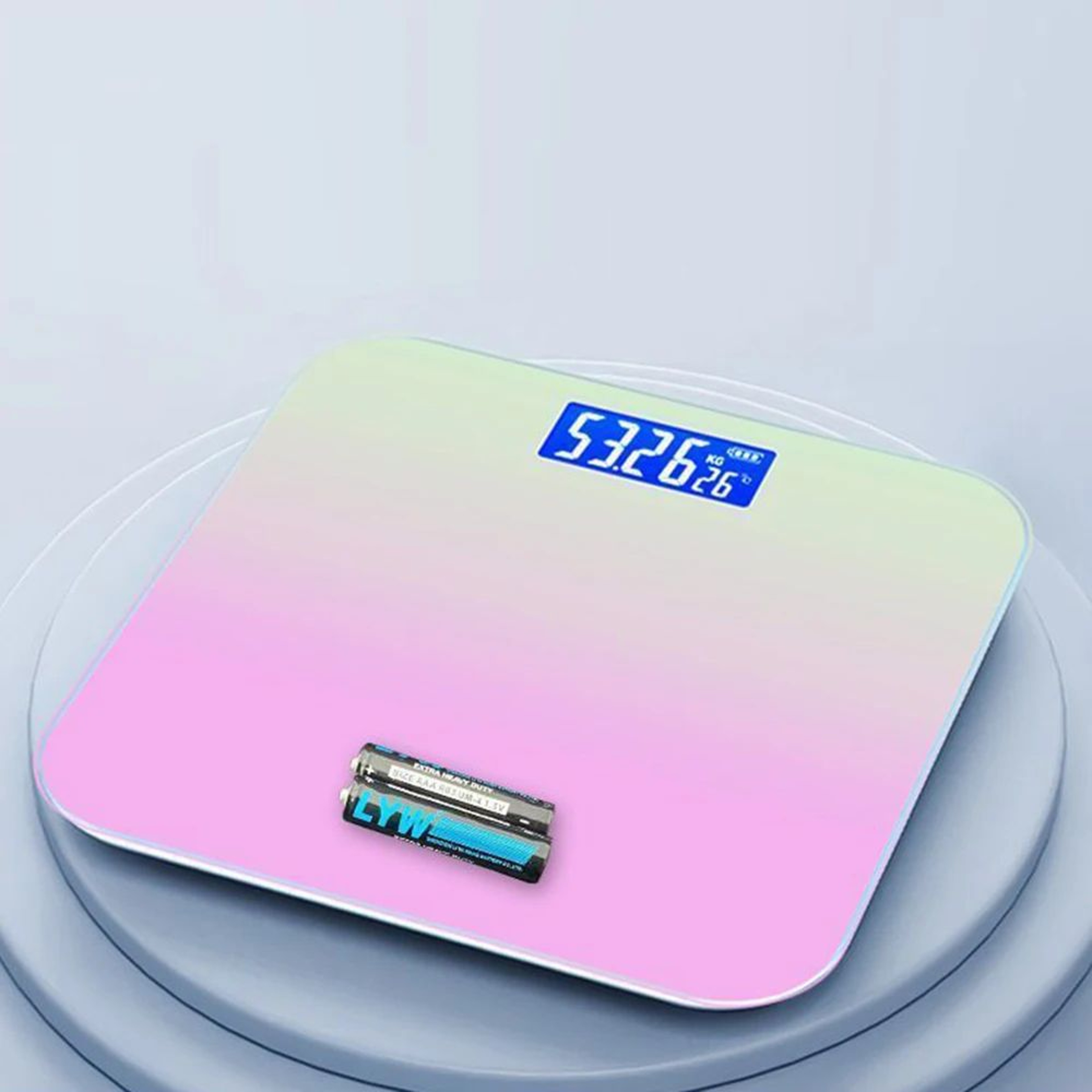 Intelligent Digital Bathroom Scale With LCD Display  Temperature Sensor  HighStrength Weight Manage 4
