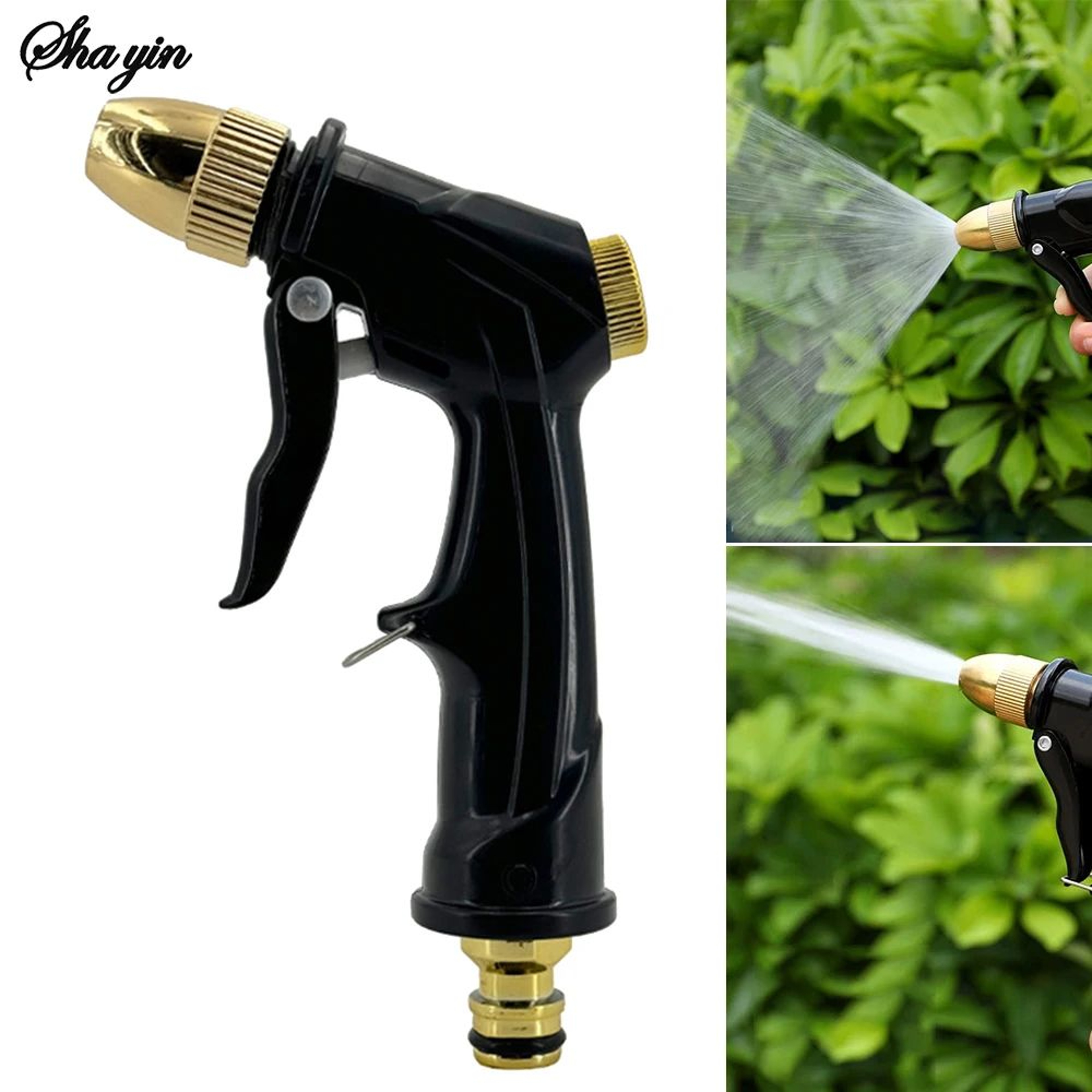 High Pressure Garden Hose Nozzle Water Gun  Adjustable Water Jet Sprayer For Car Wash Cleaning  Law 0