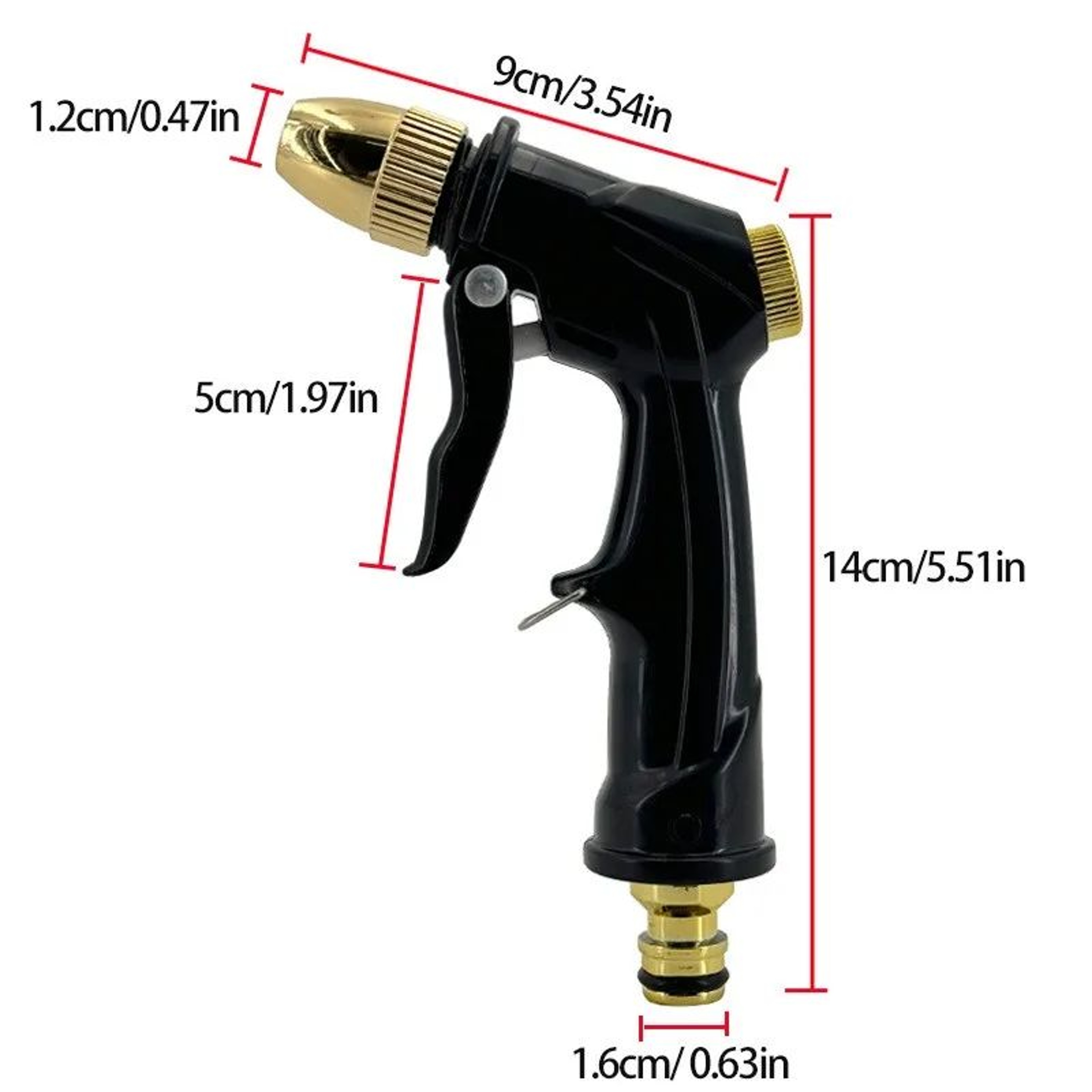 High Pressure Garden Hose Nozzle Water Gun  Adjustable Water Jet Sprayer For Car Wash Cleaning  Law 4