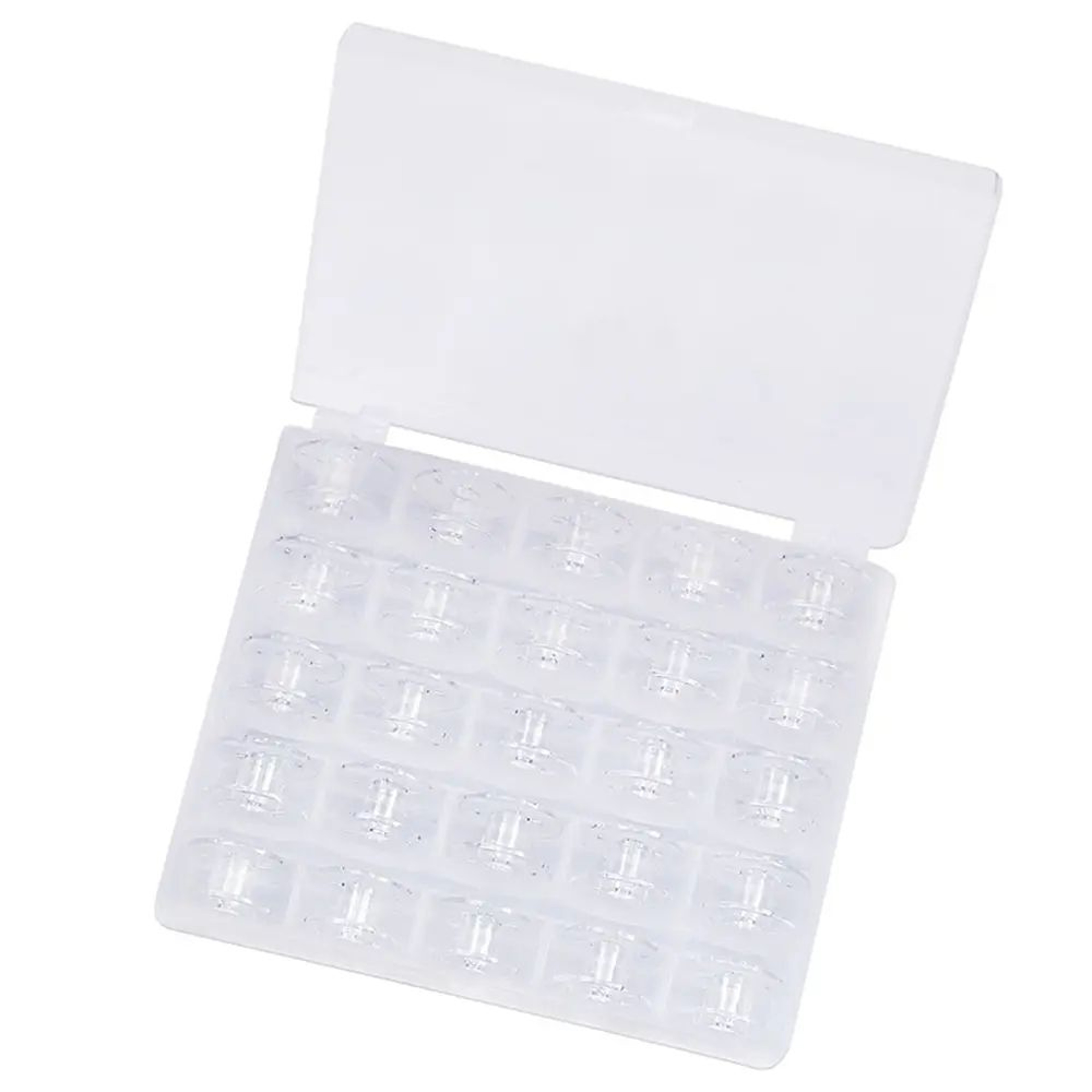 Clear Plastic Sewing Machine Bobbins With Storage Box  Bottom Thread Spool Set For Brother Janome H 6