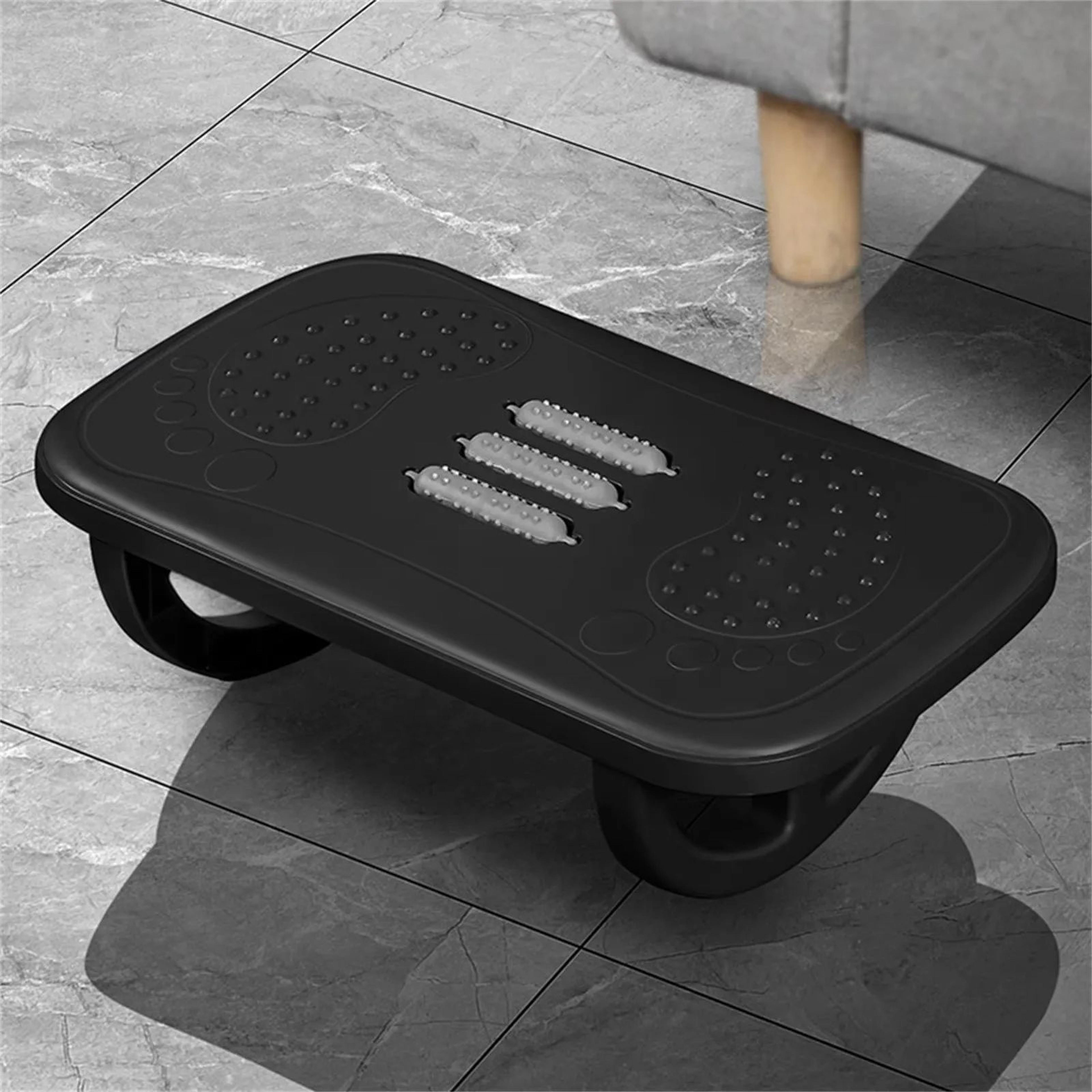 Ergonomic Rocking Footrest For Under Desk  Comfortable Leg Rest Balance Board Foot Stool For Home O 2