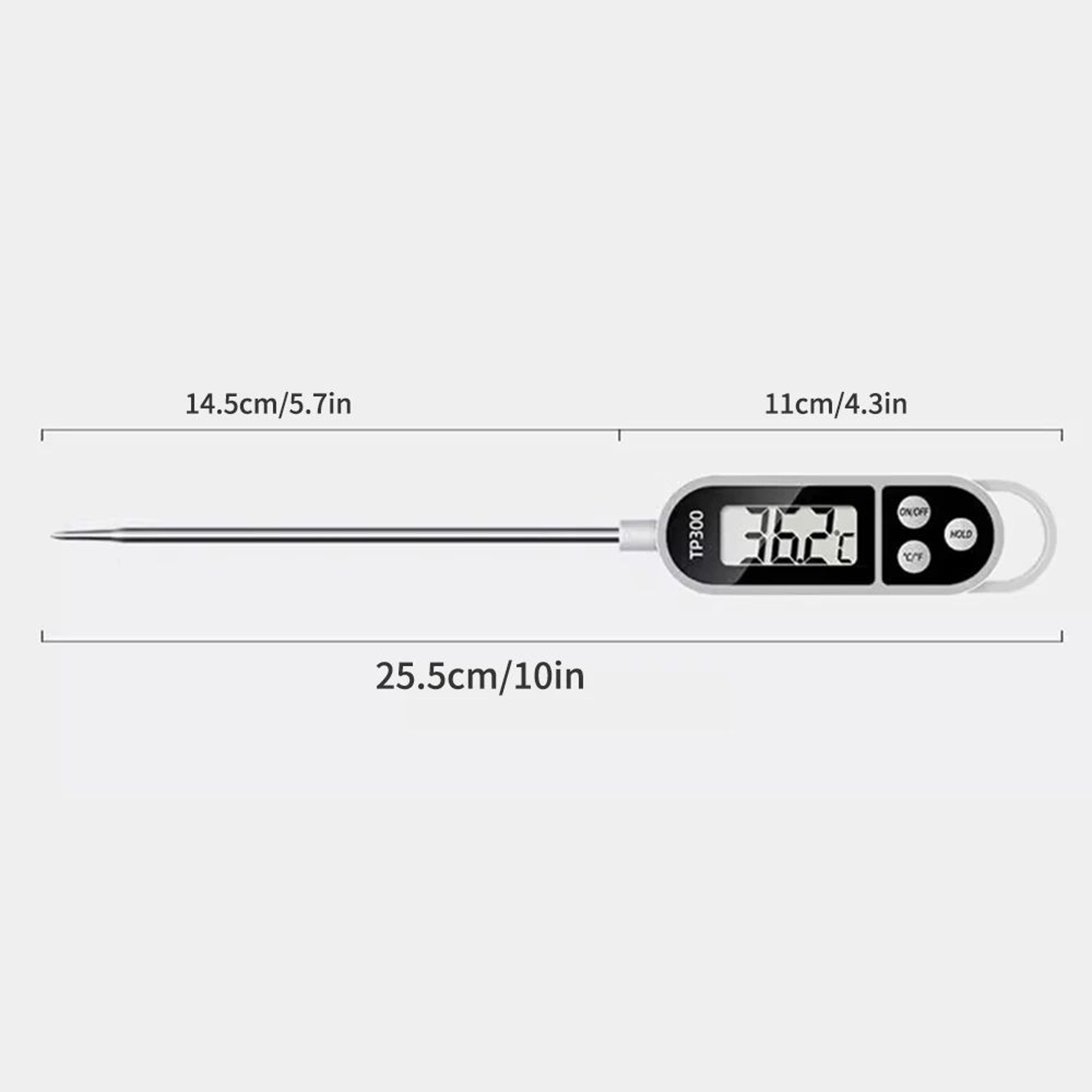 InstantRead Digital Kitchen Thermometer With Stainless Steel Probe For BBQ Meat Milk Oil  Candy  Wa 4