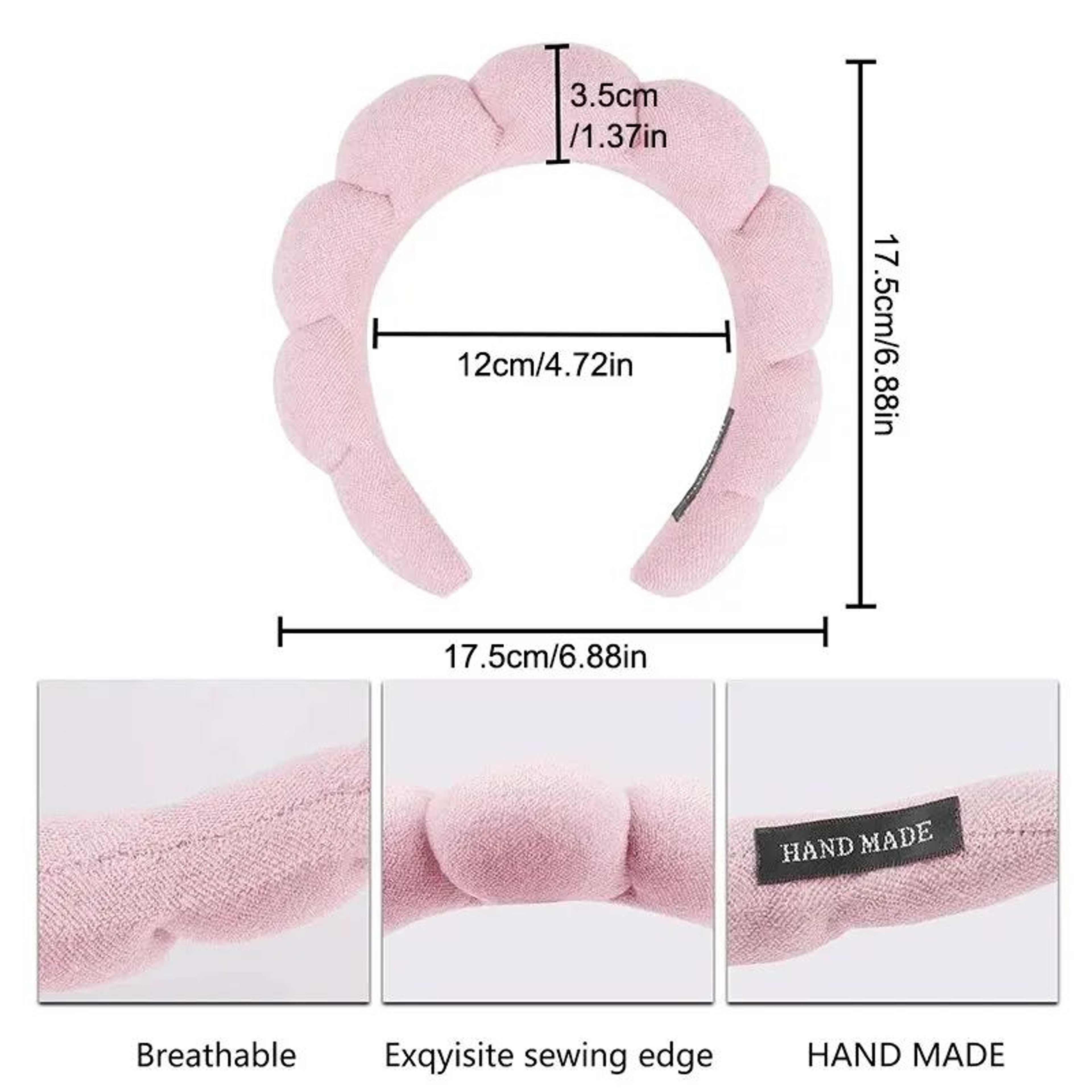 Soft Cloud Spa Headband For Washing Face  Makeup Removal Bubble Hair Band For Shower Skincare And B 5