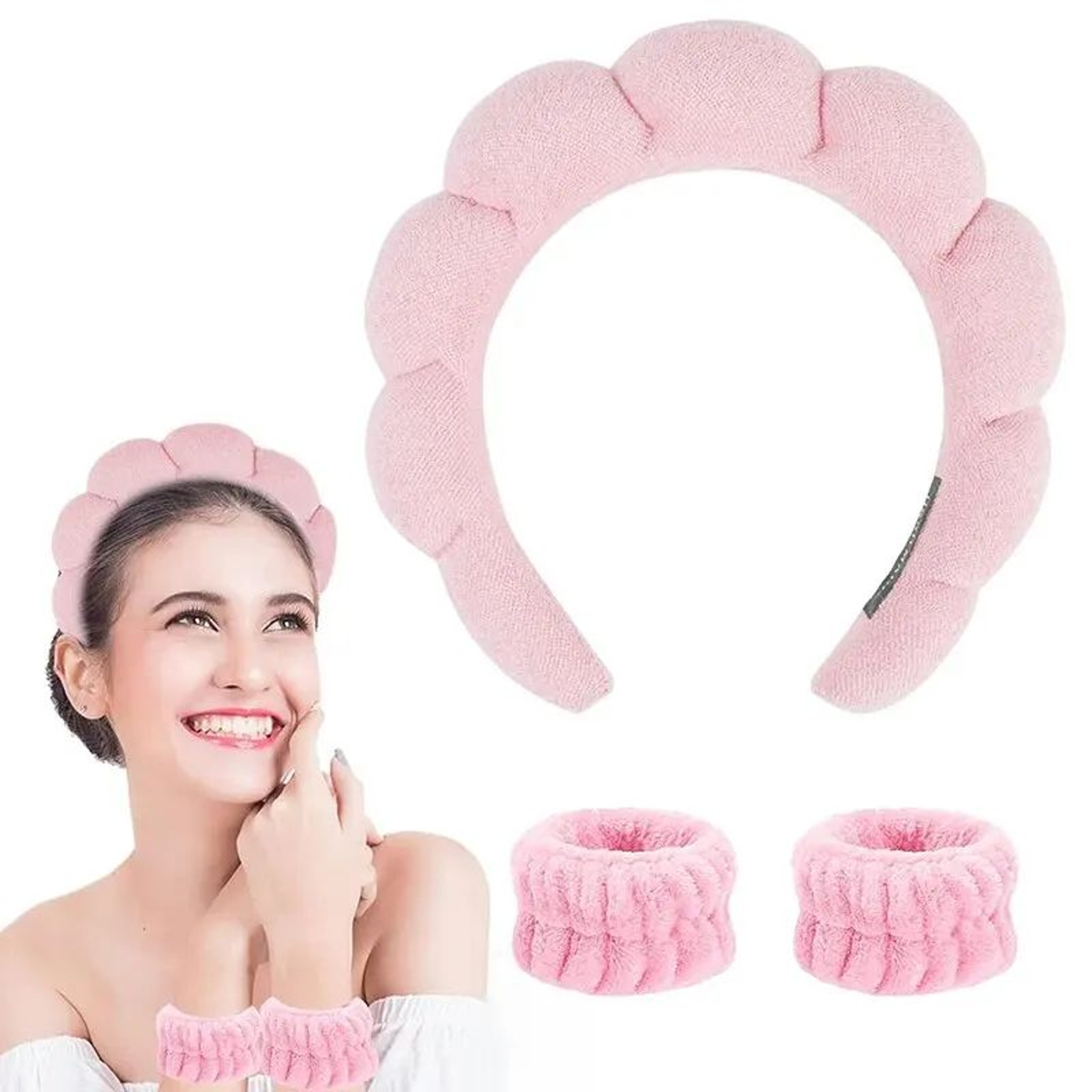 Soft Cloud Spa Headband For Washing Face  Makeup Removal Bubble Hair Band For Shower Skincare And B 8