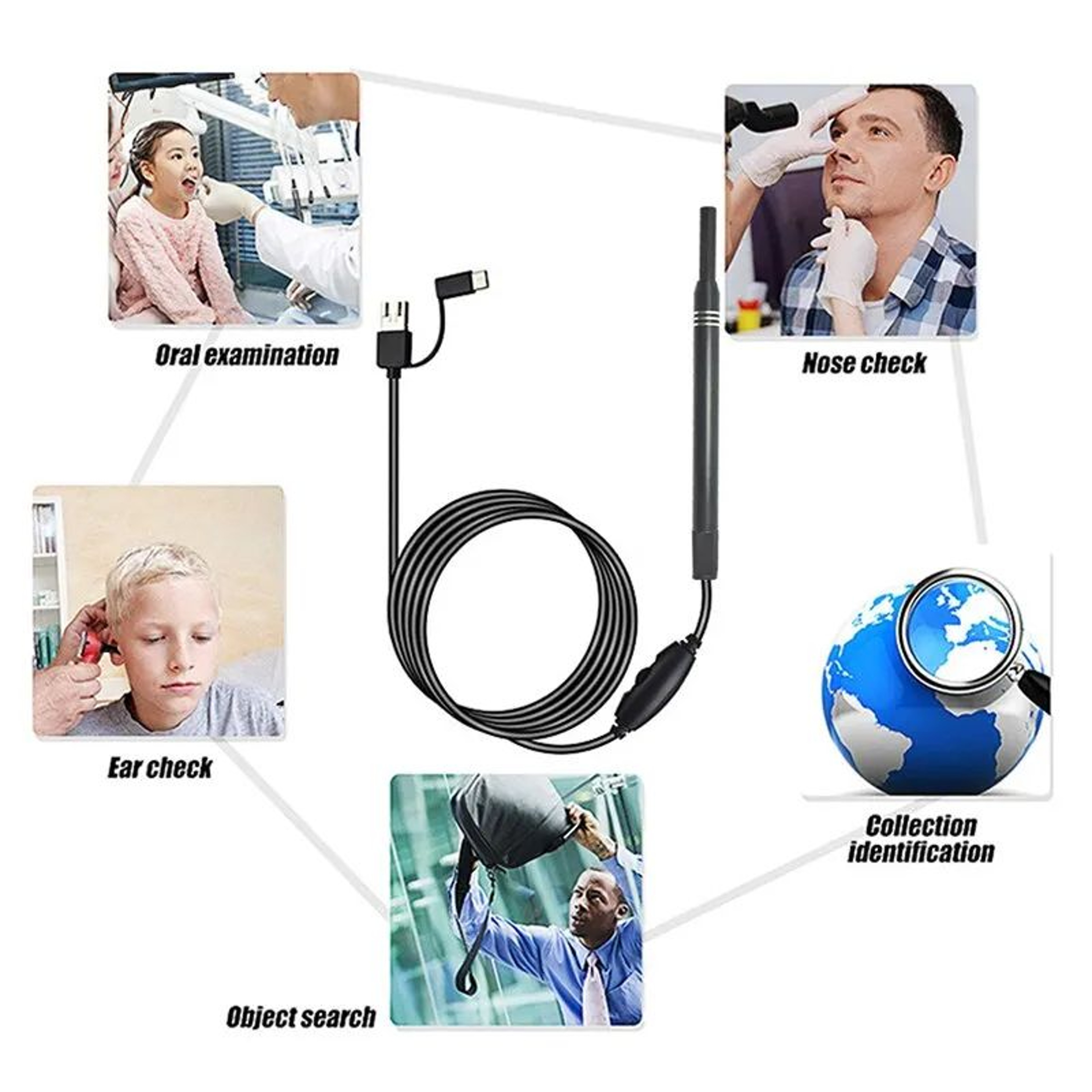 HD Visual Earwax Removal Tool With USB Mini Camera Endoscope Ear Spoon Cleaner LED Light Safe Ear C 4