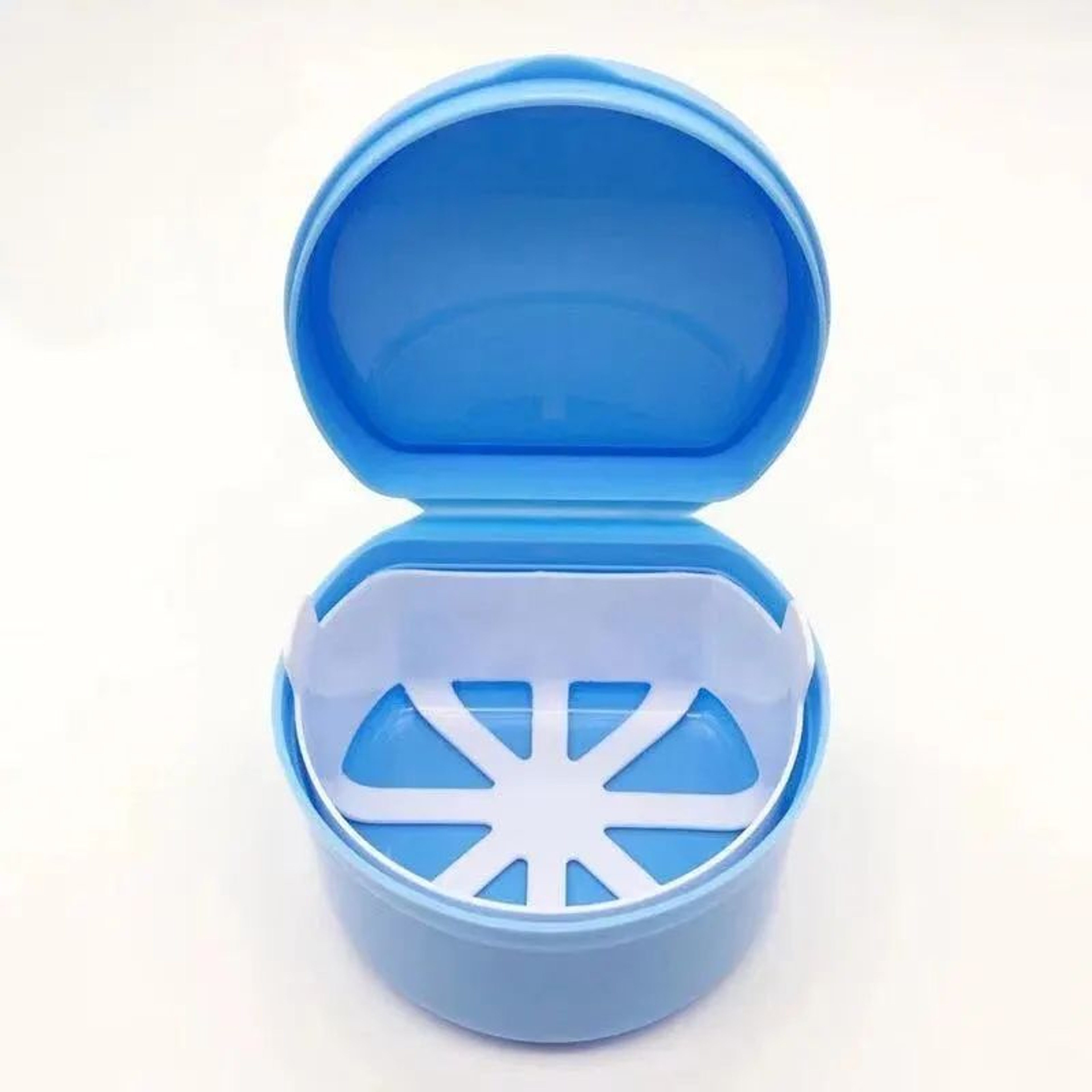 Denture Cleaning Box With Strainer Basket  Magnetic Lid Dental Retainer Holder Case For Orthodontic 1