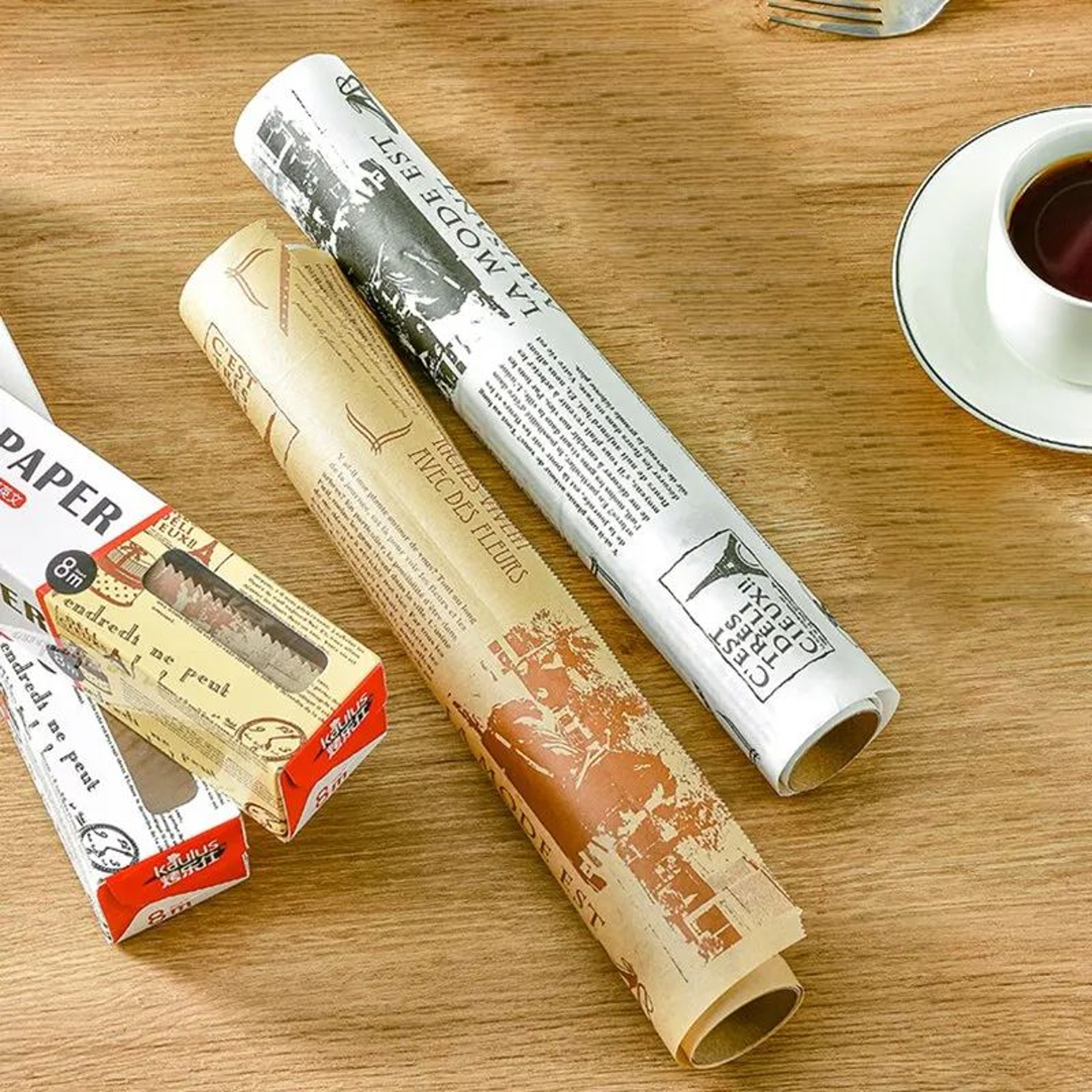 8M Heavy Duty Nonstick Parchment Paper Roll With Slide Cutter Oil Absorbing Baking Paper For Bread  1