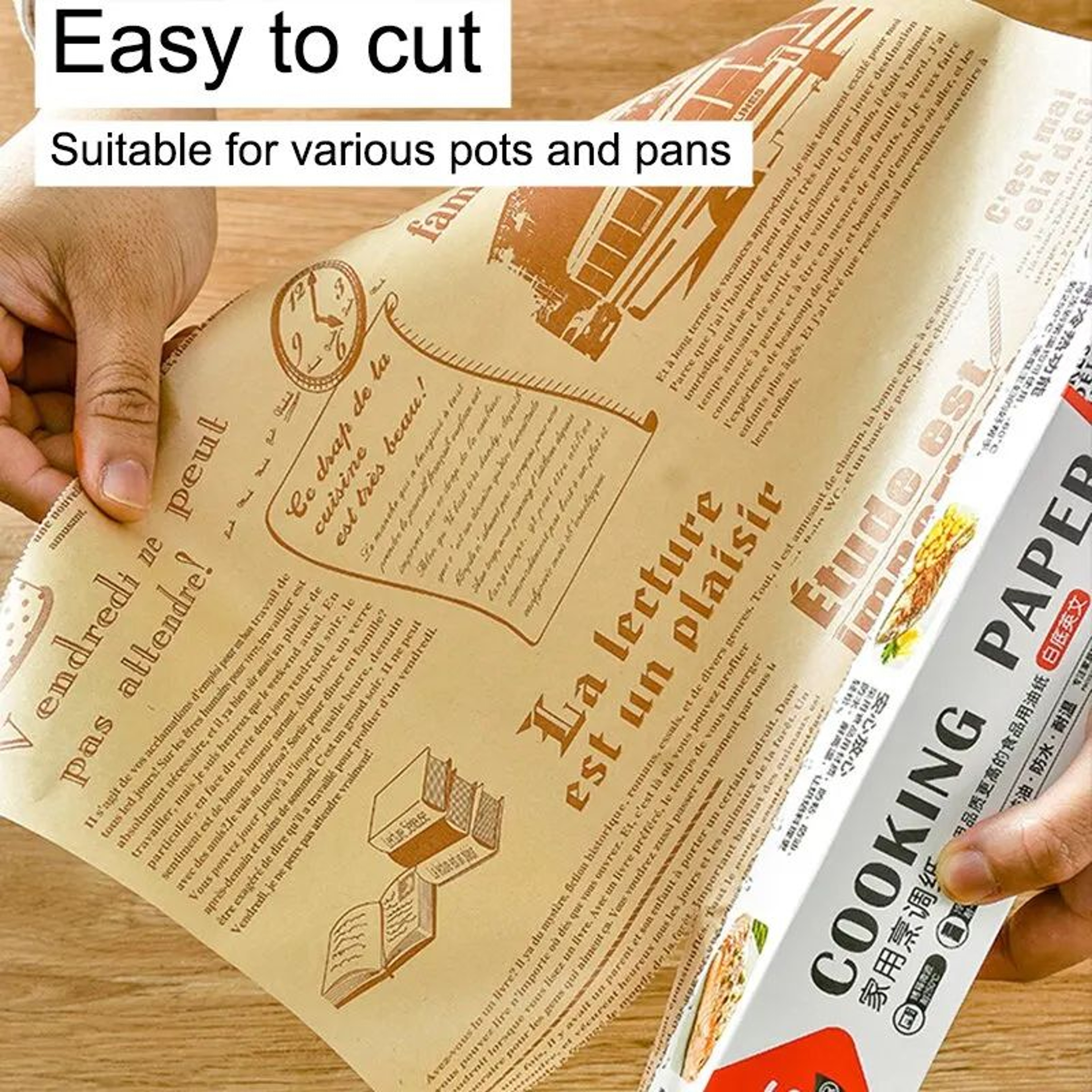 8M Heavy Duty Nonstick Parchment Paper Roll With Slide Cutter Oil Absorbing Baking Paper For Bread  4