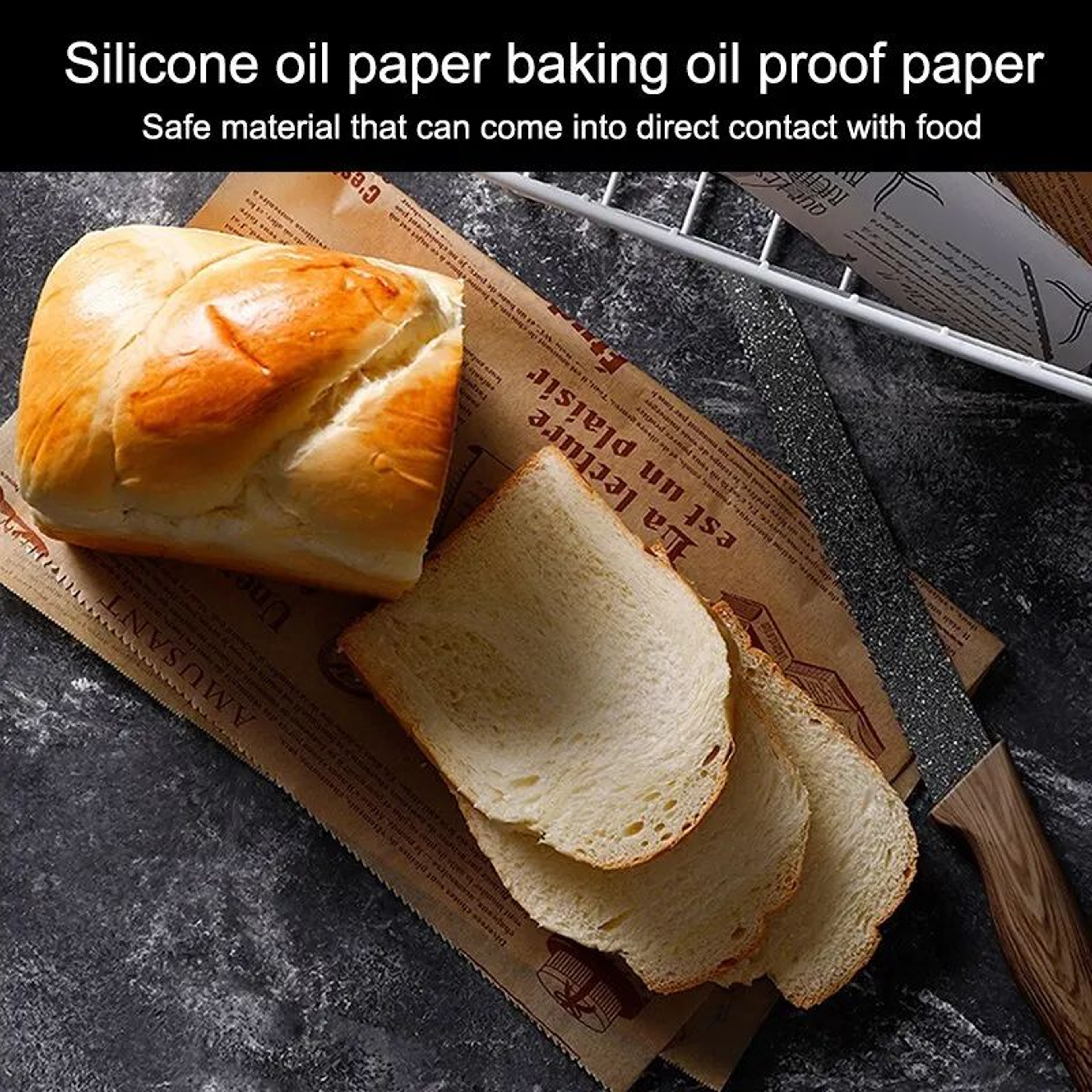 8M Heavy Duty Nonstick Parchment Paper Roll With Slide Cutter Oil Absorbing Baking Paper For Bread  5