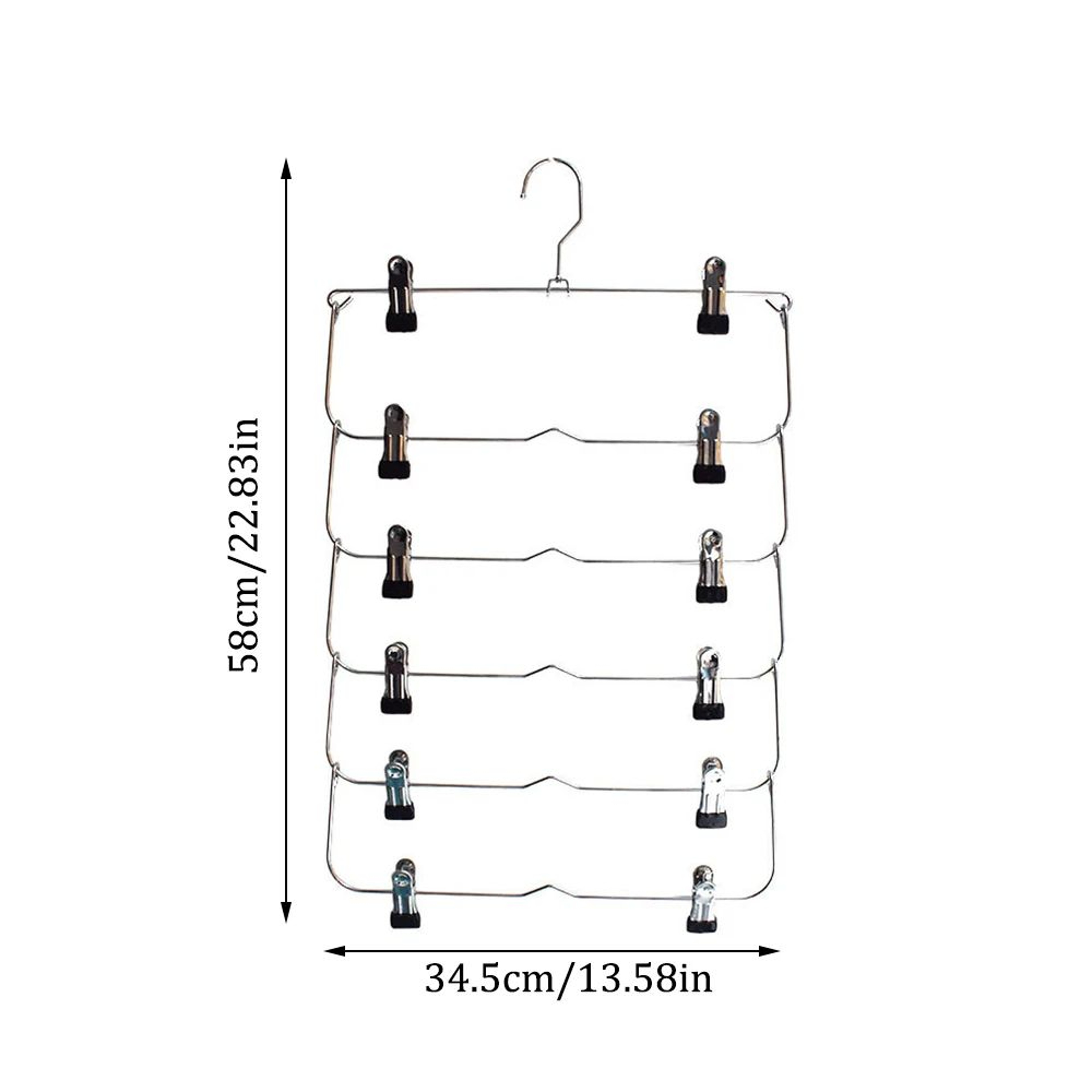 Foldable MultiLayer Pants Hanger Rack Anti Slip Seamless Wardrobe Organizer For Trousers Skirts Sca 5