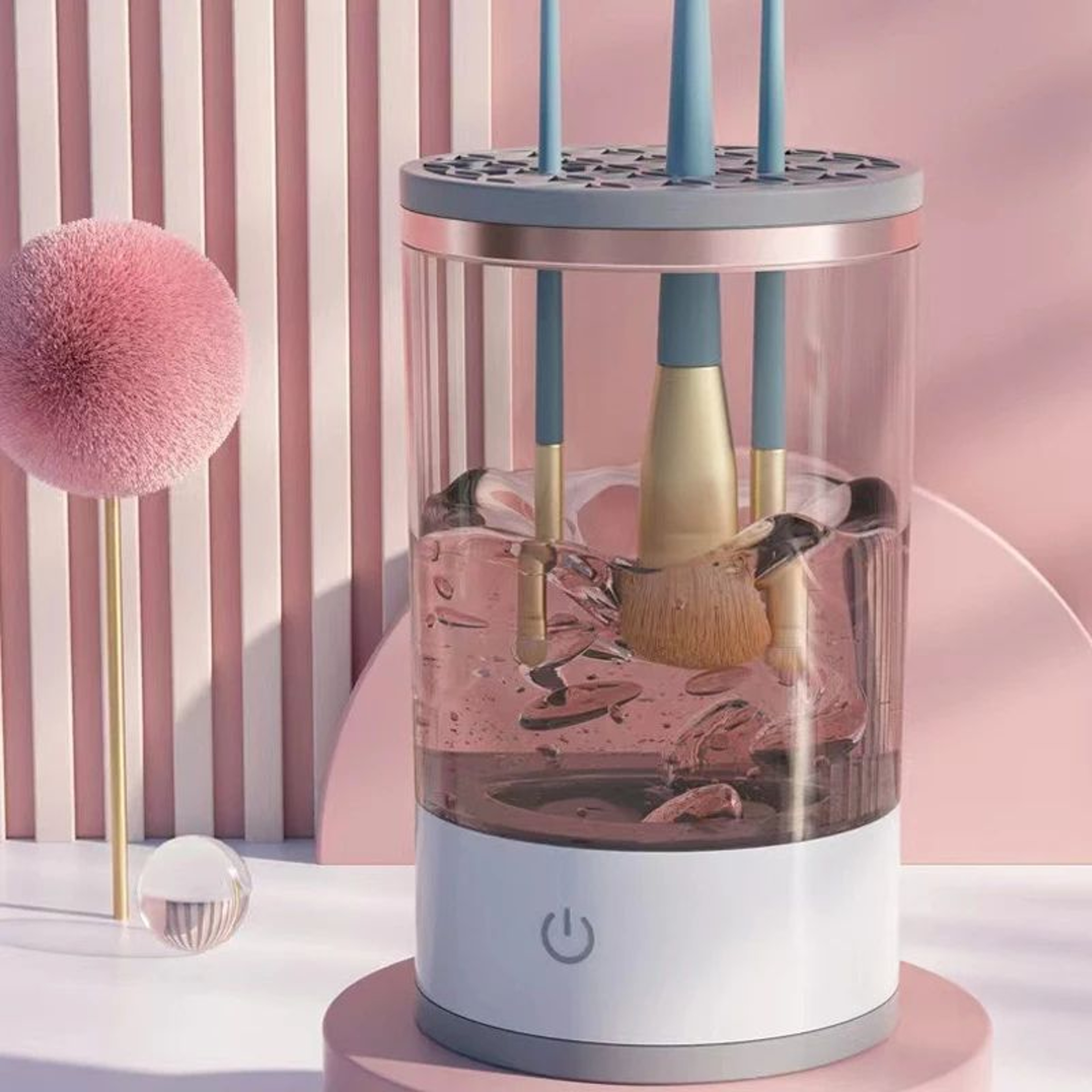 Automatic Rotating Makeup Brush Cleaner  Dryer Machine Deep Clean OneClick Electric Brush Washing T 0